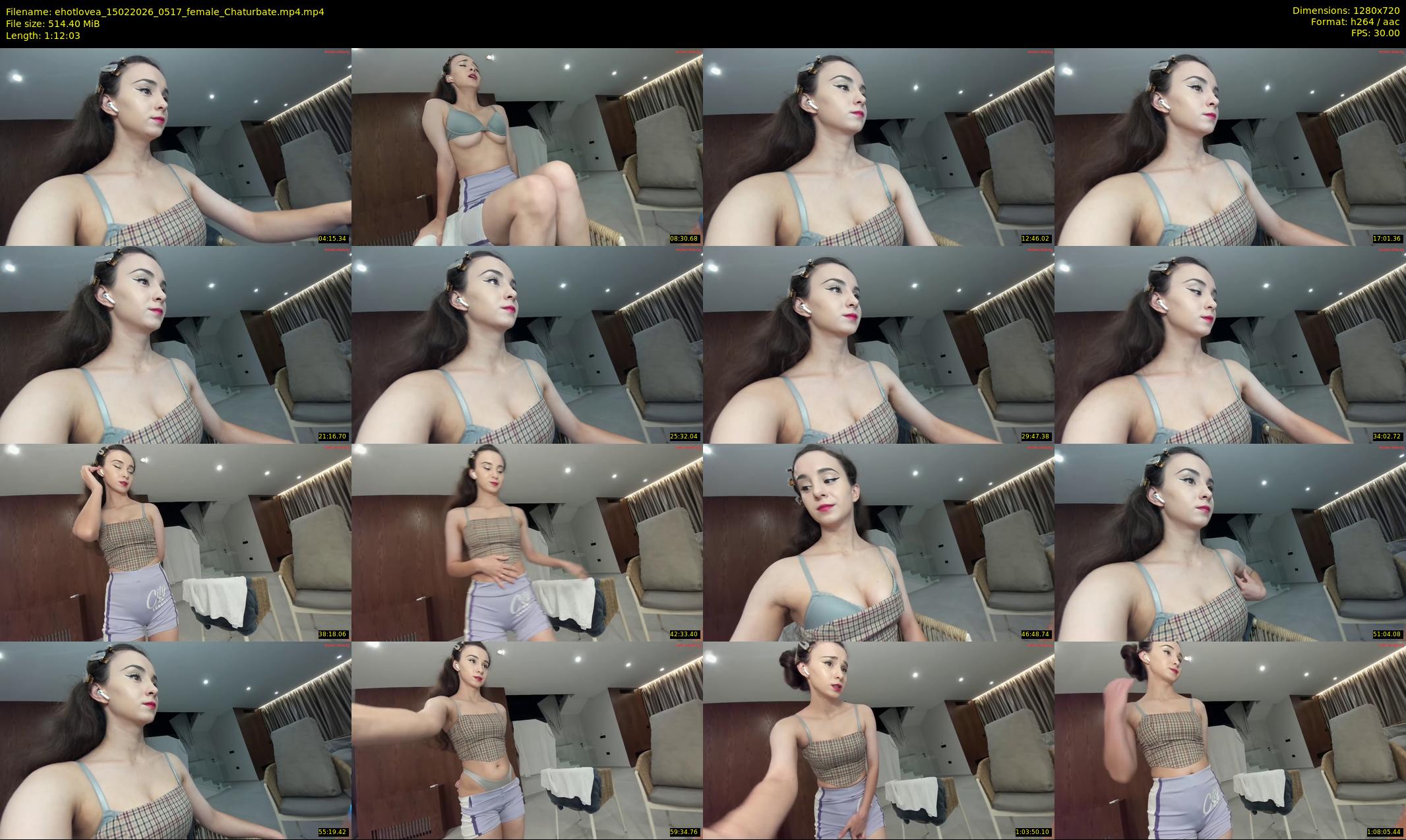 ehotlovea — 73 minute Chaturbate female cam show recording, 720p, Feb 15, 2026