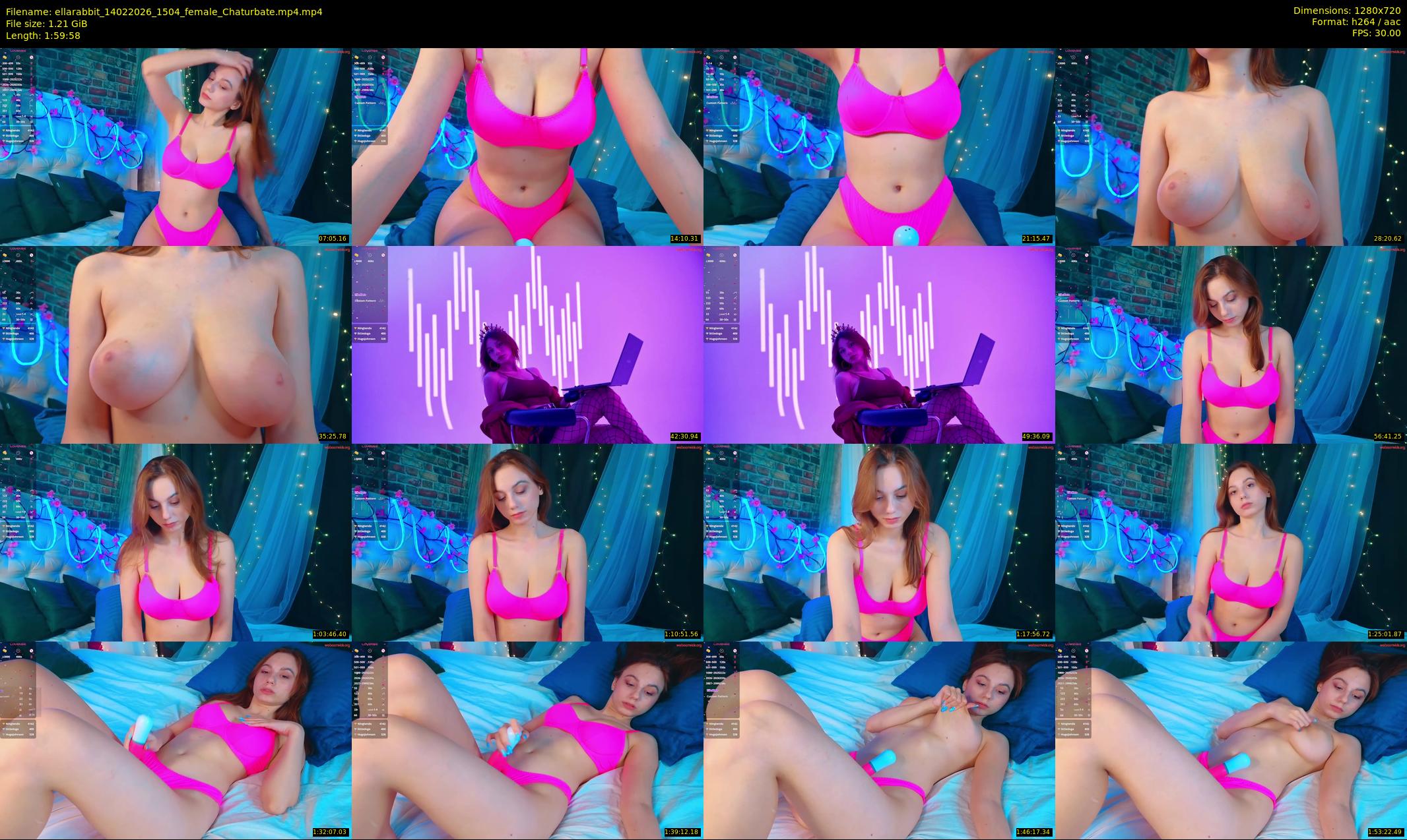 ellarabbit — 120 minute Chaturbate female cam show recording, 720p, Feb 14, 2026
