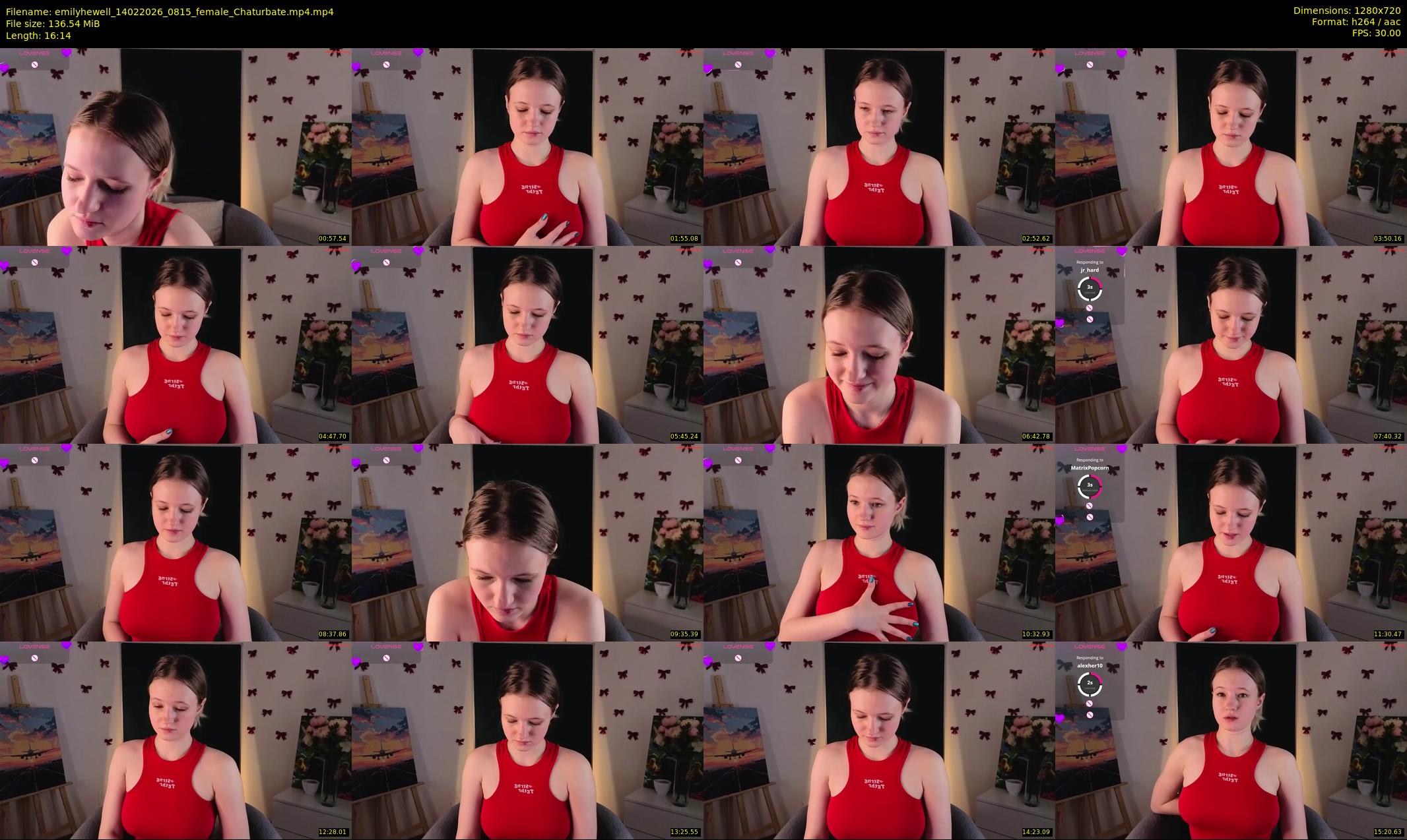 emilyhewell — 17 minute Chaturbate female cam show recording, 720p, Feb 14, 2026