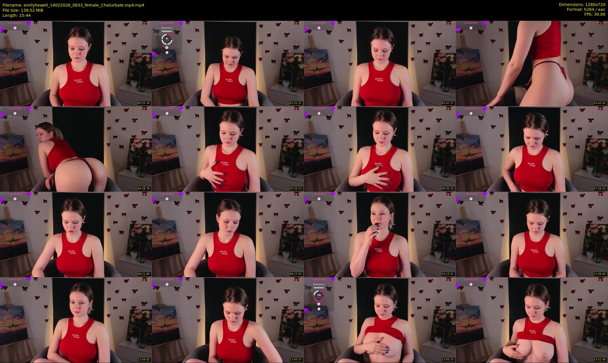 emilyhewell — 16 minute Chaturbate female cam show recording, 720p, Feb 14, 2026