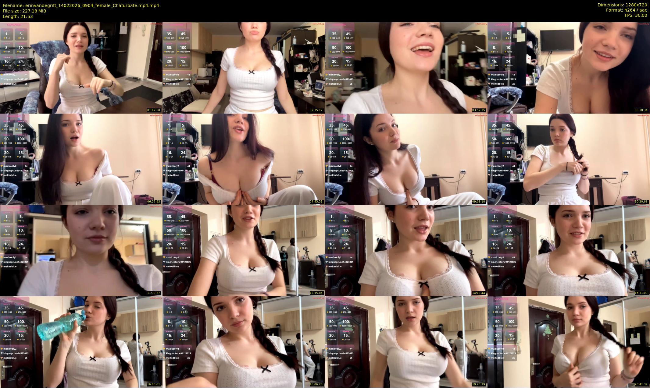 erinvandegrift — 22 minute Chaturbate female cam show recording, 720p, Feb 14, 2026
