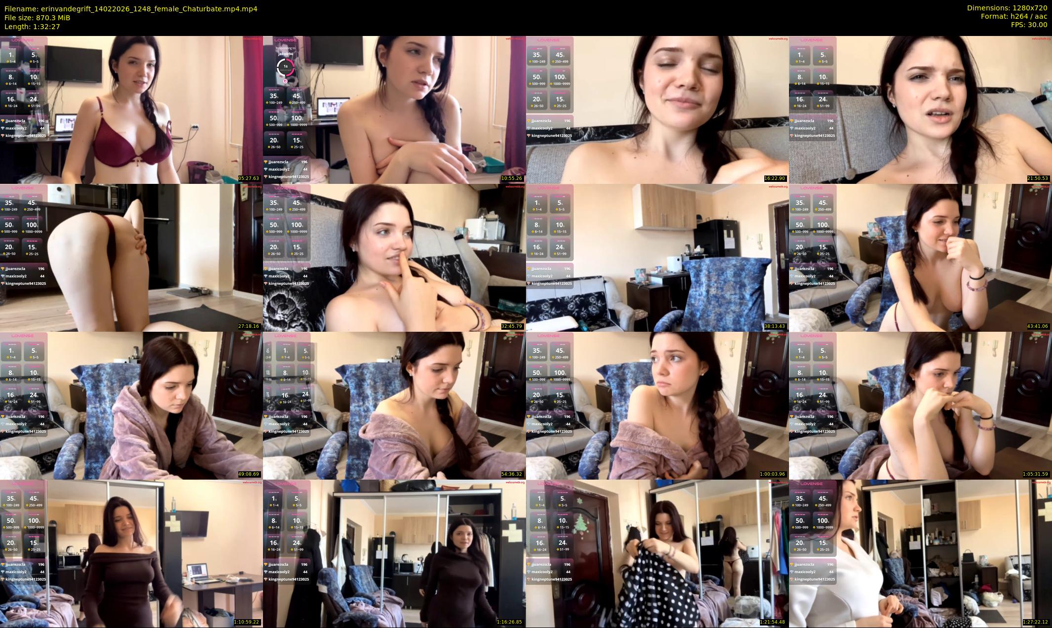 erinvandegrift — 93 minute Chaturbate female cam show recording, 720p, Feb 14, 2026