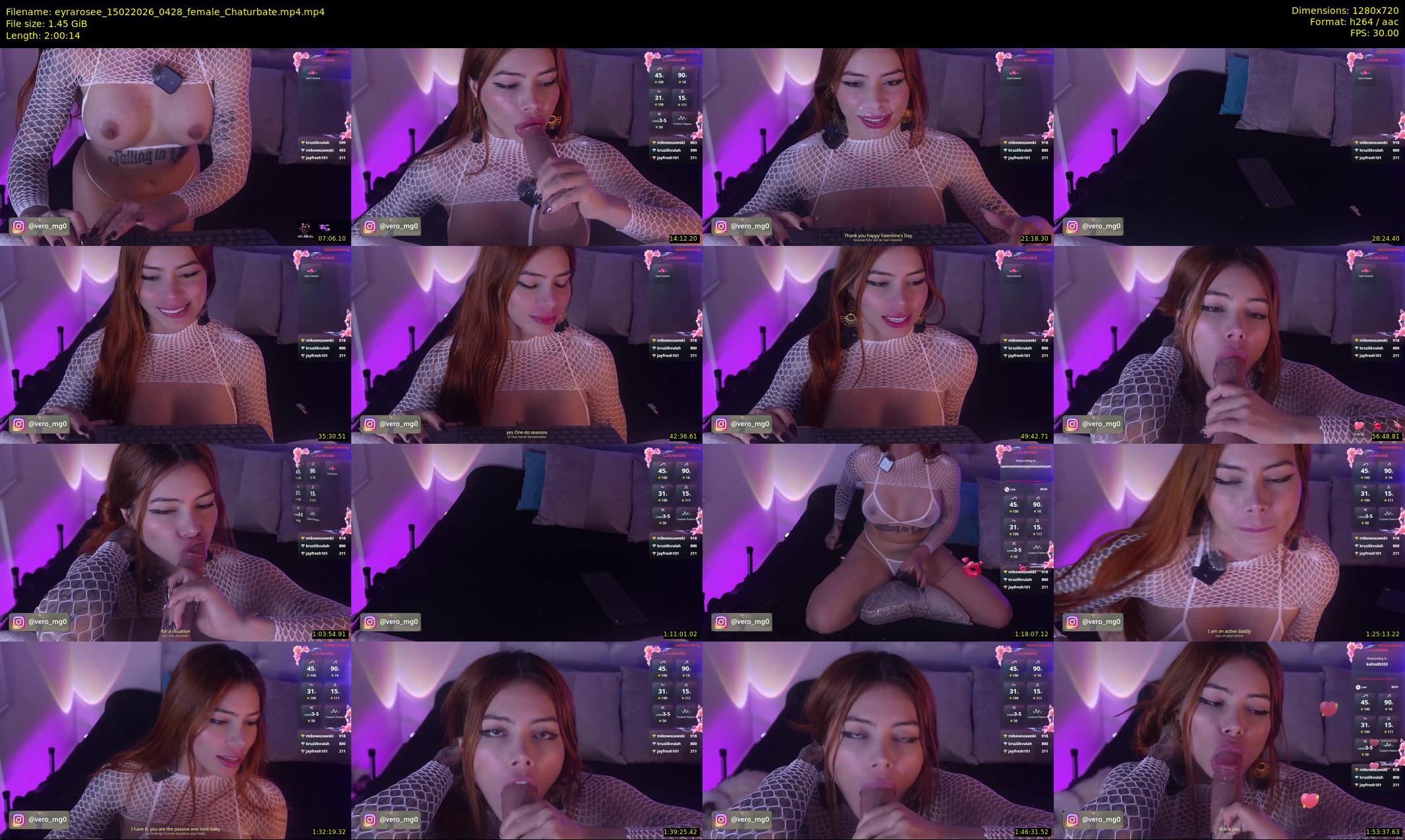 eyrarosee — 121 minute Chaturbate female cam show recording, 720p, Feb 15, 2026