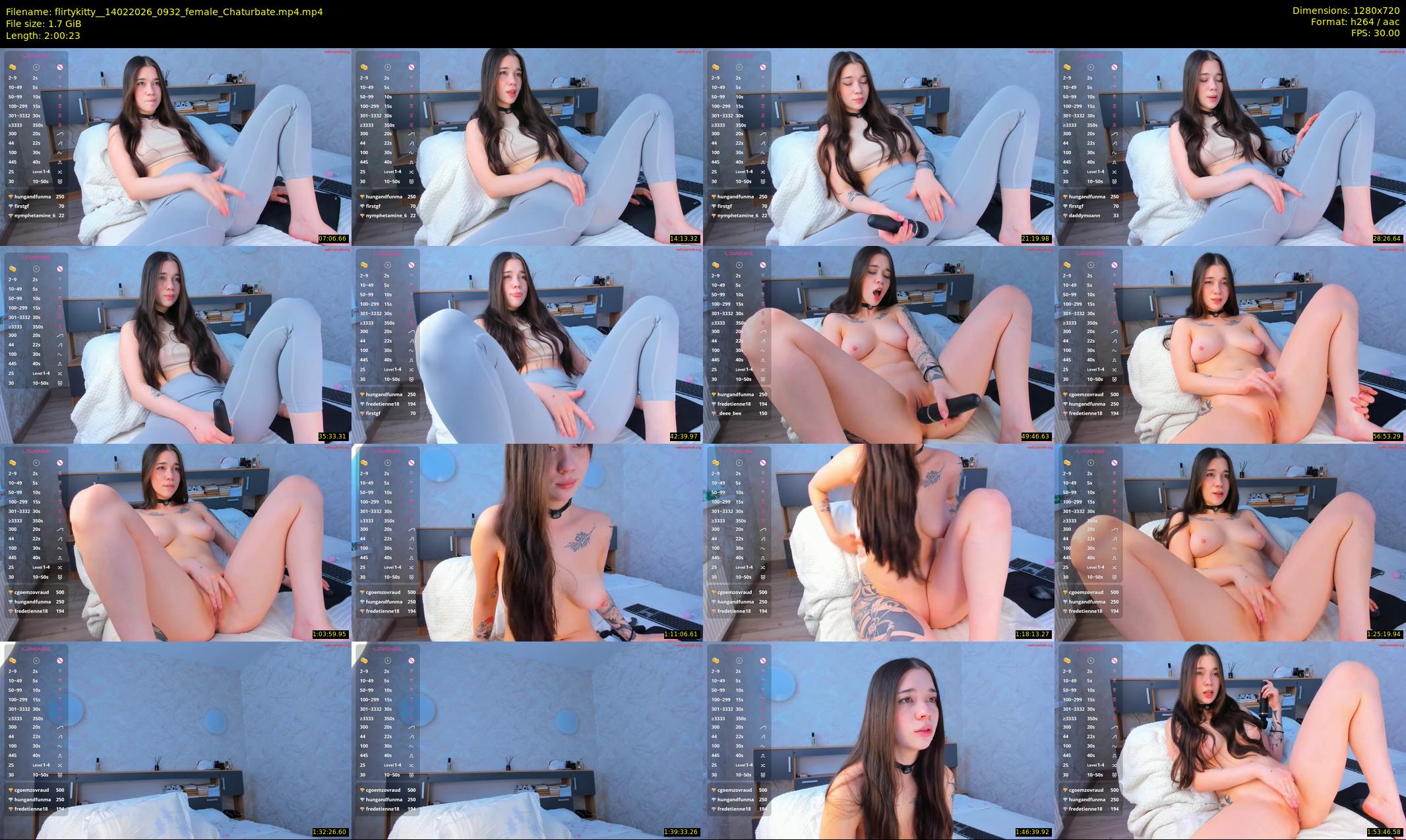 flirtykitty_ — 121 minute Chaturbate female cam show recording, 720p, Feb 14, 2026