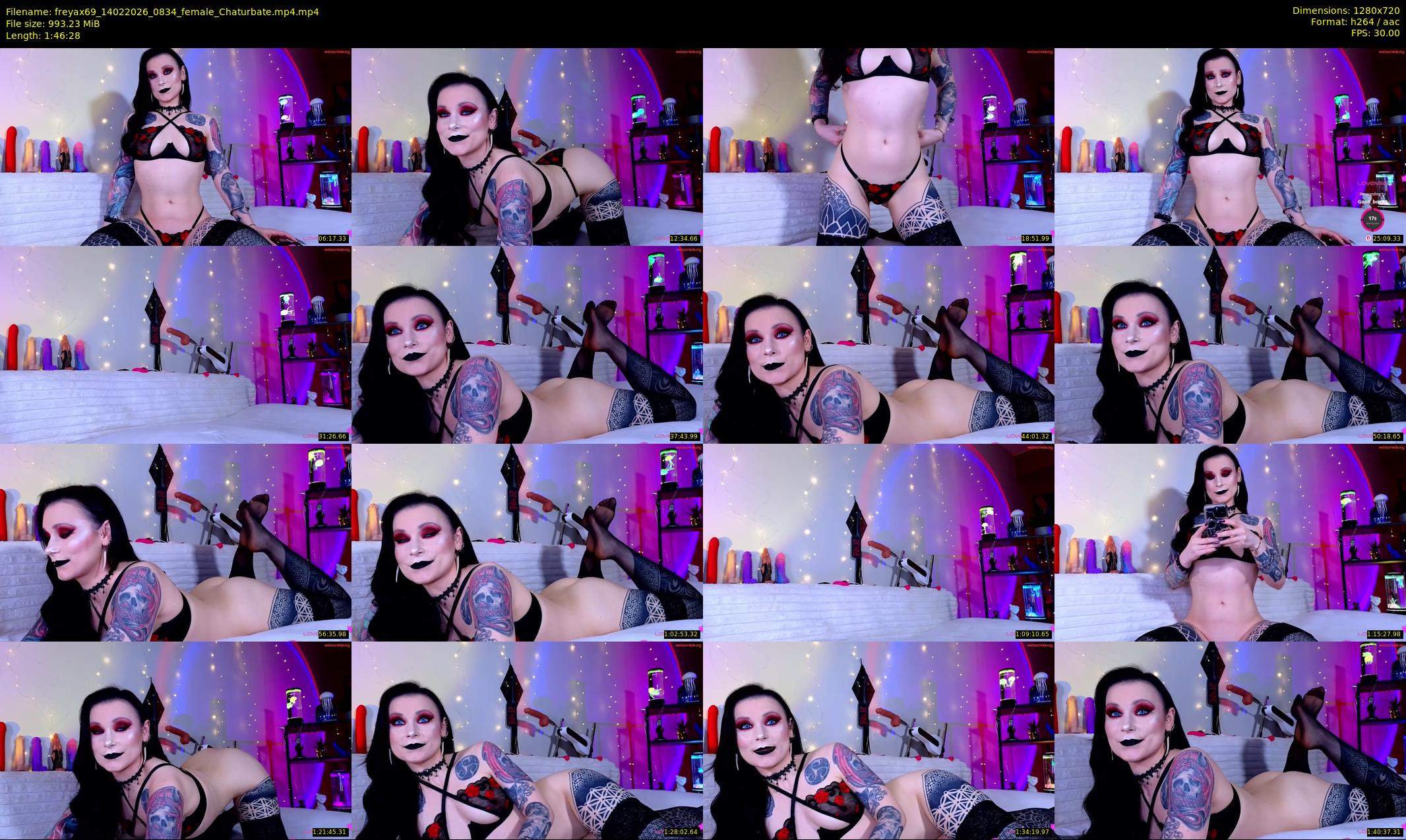 freyax69 — 107 minute Chaturbate female cam show recording, 720p, Feb 14, 2026