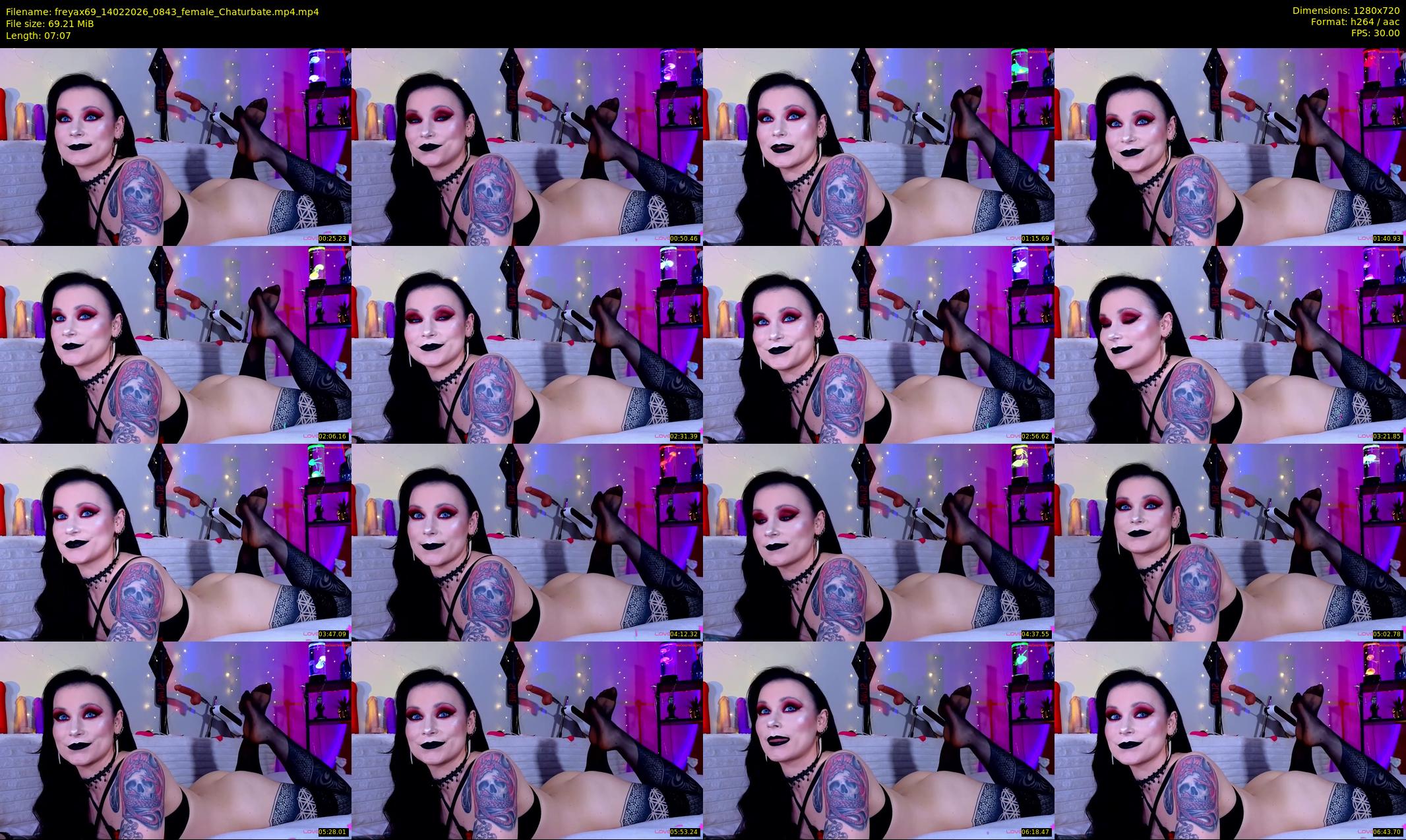 freyax69 — 8 minute Chaturbate female cam show recording, 720p, Feb 14, 2026
