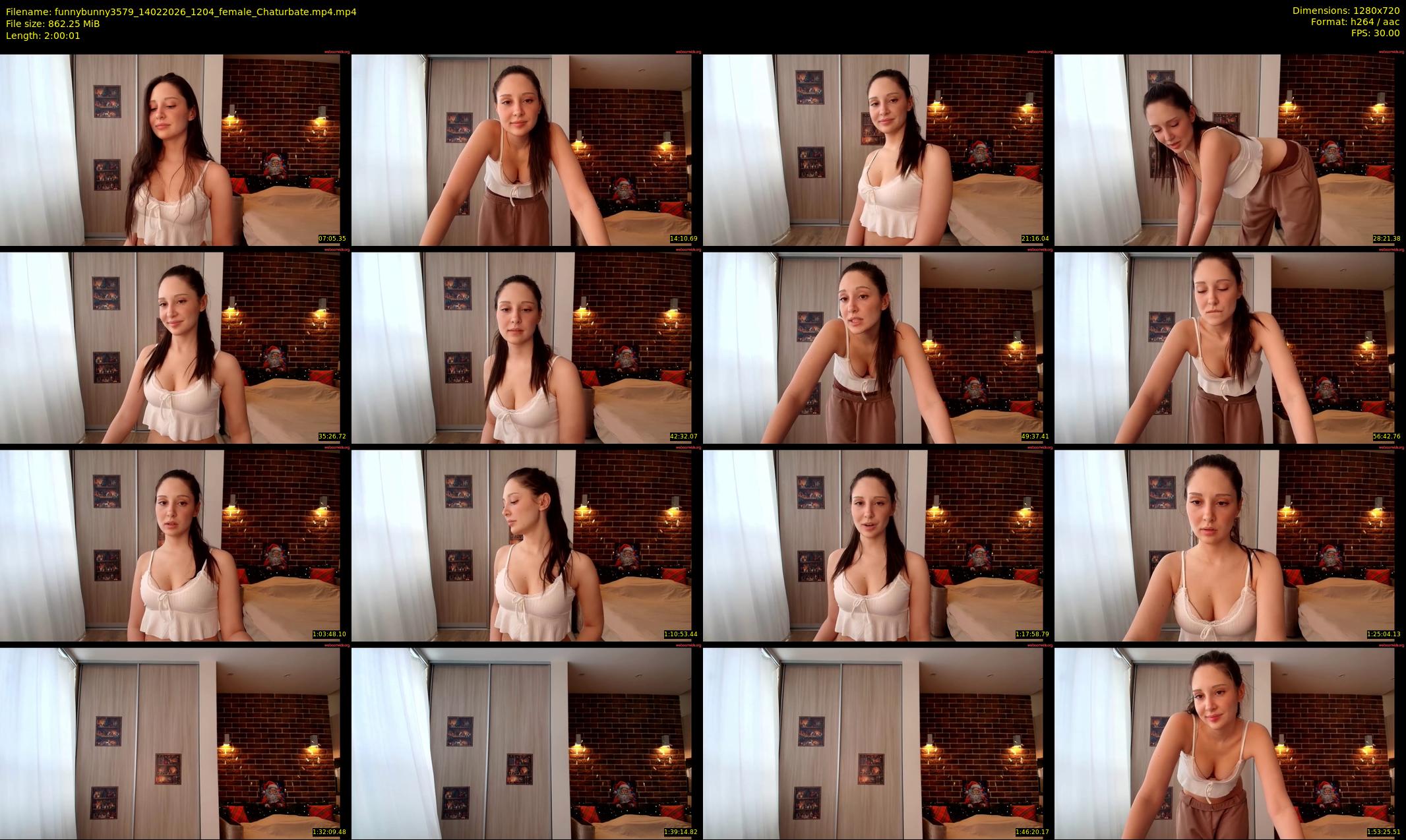 funnybunny3579 — 121 minute Chaturbate female cam show recording, 720p, Feb 14, 2026