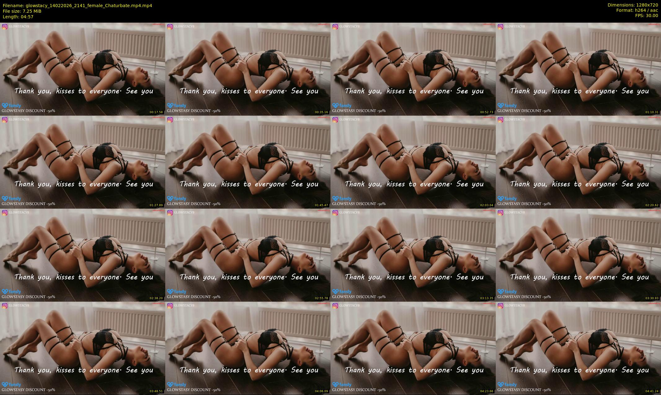 glowstacy — 5 minute Chaturbate female cam show recording, 720p, Feb 14, 2026