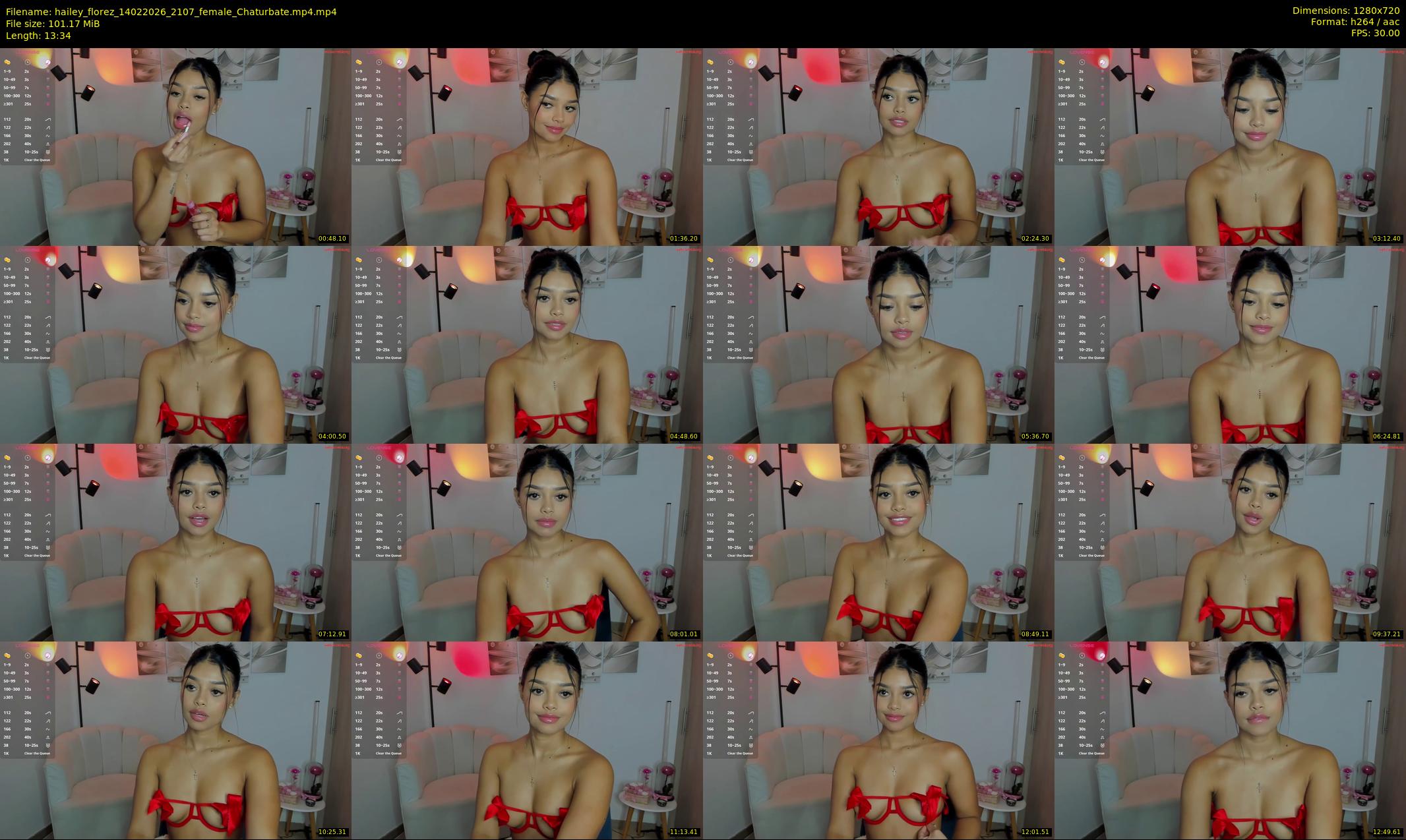 hailey_florez — 14 minute Chaturbate female cam show recording, 720p, Feb 14, 2026