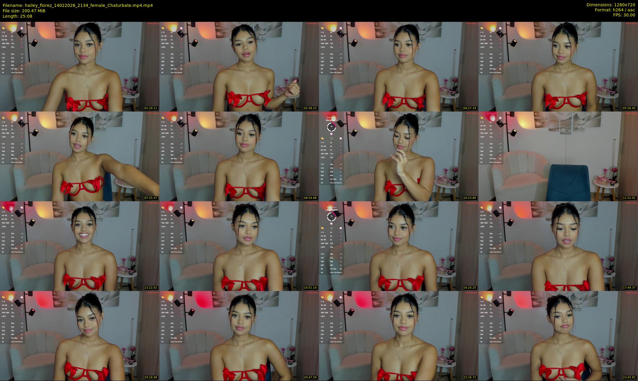 hailey_florez — 26 minute Chaturbate female cam show recording, 720p, Feb 14, 2026