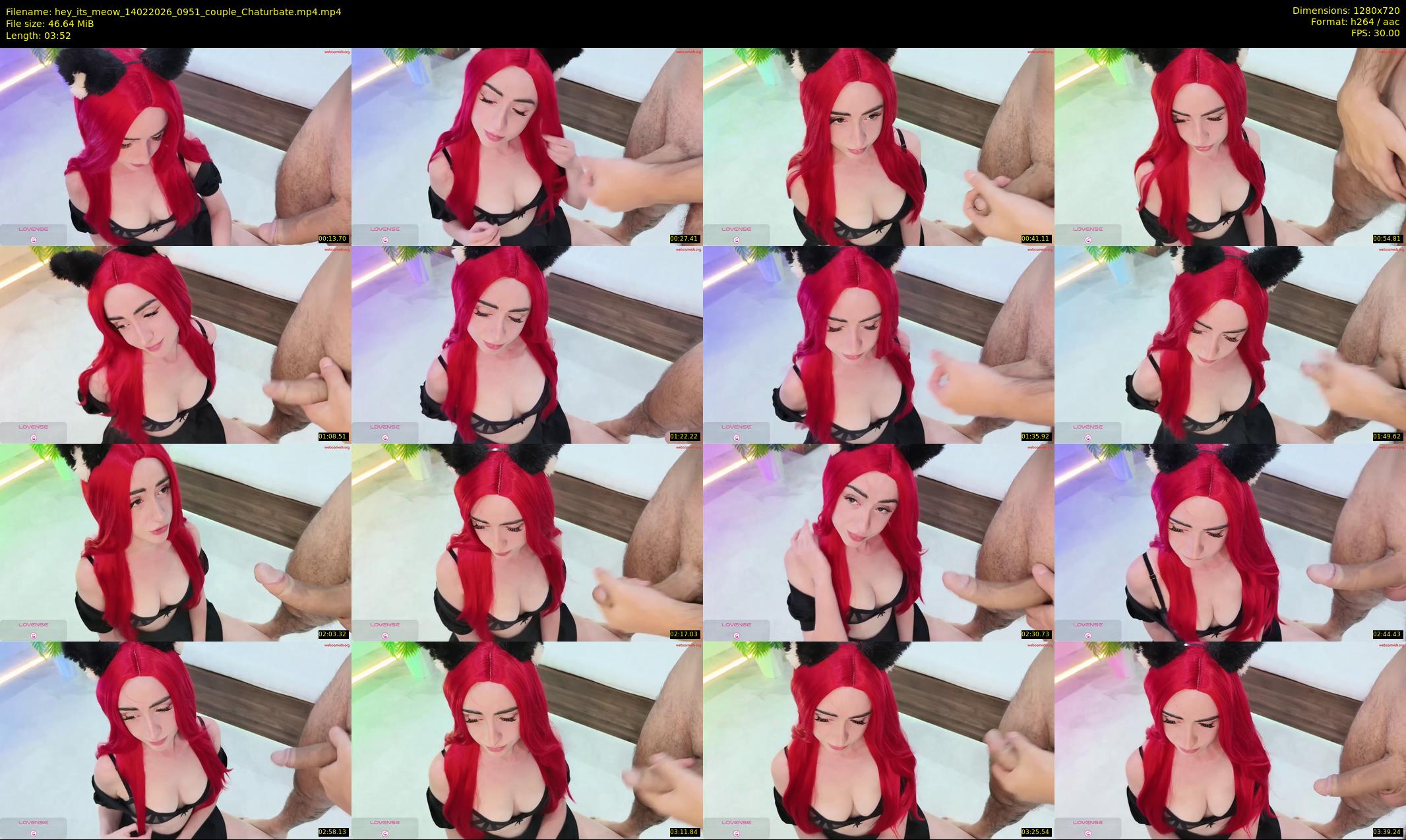 hey_its_meow — 4 minute Chaturbate couple cam show recording, 720p, Feb 14, 2026