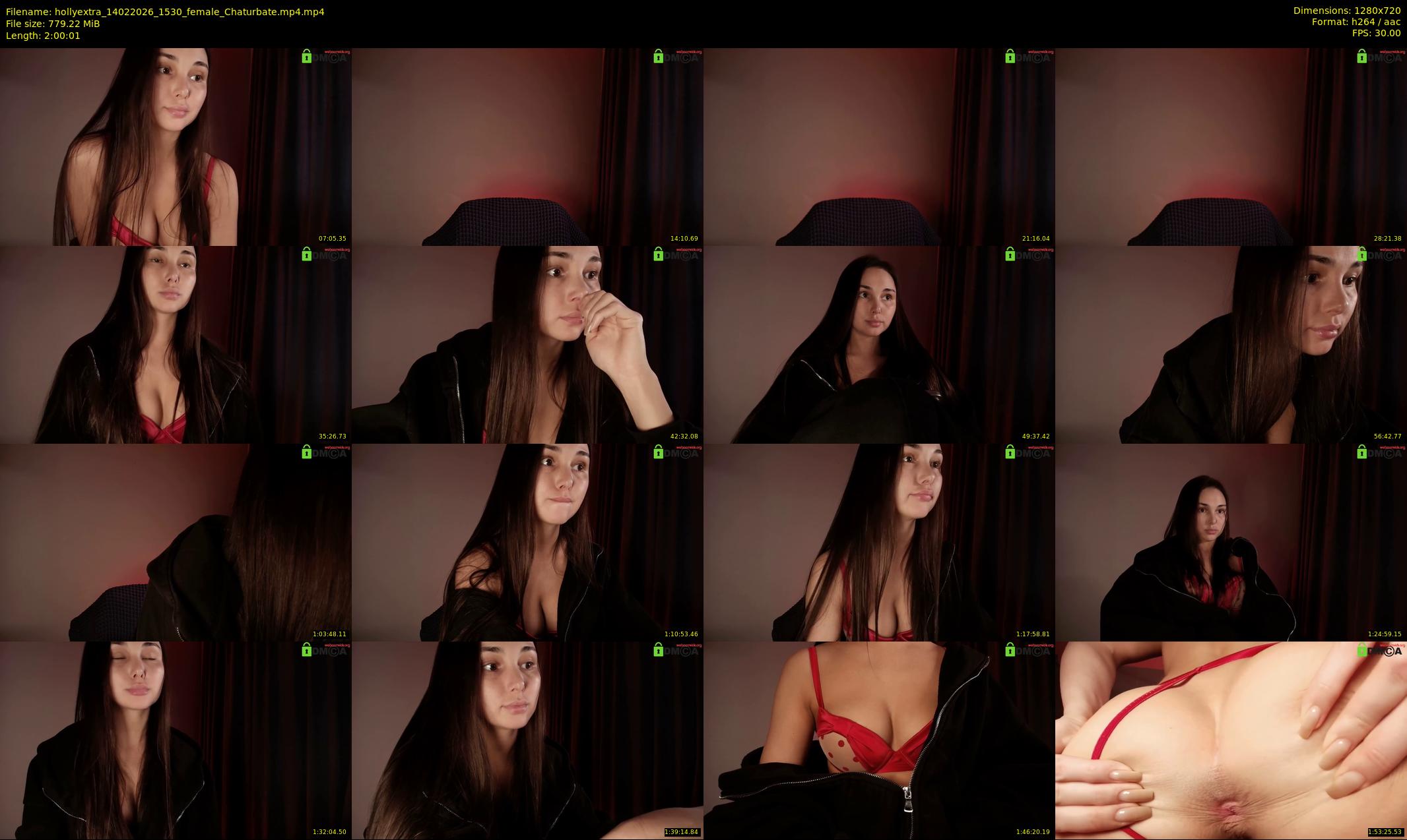 hollyextra — 121 minute Chaturbate female cam show recording, 720p, Feb 14, 2026