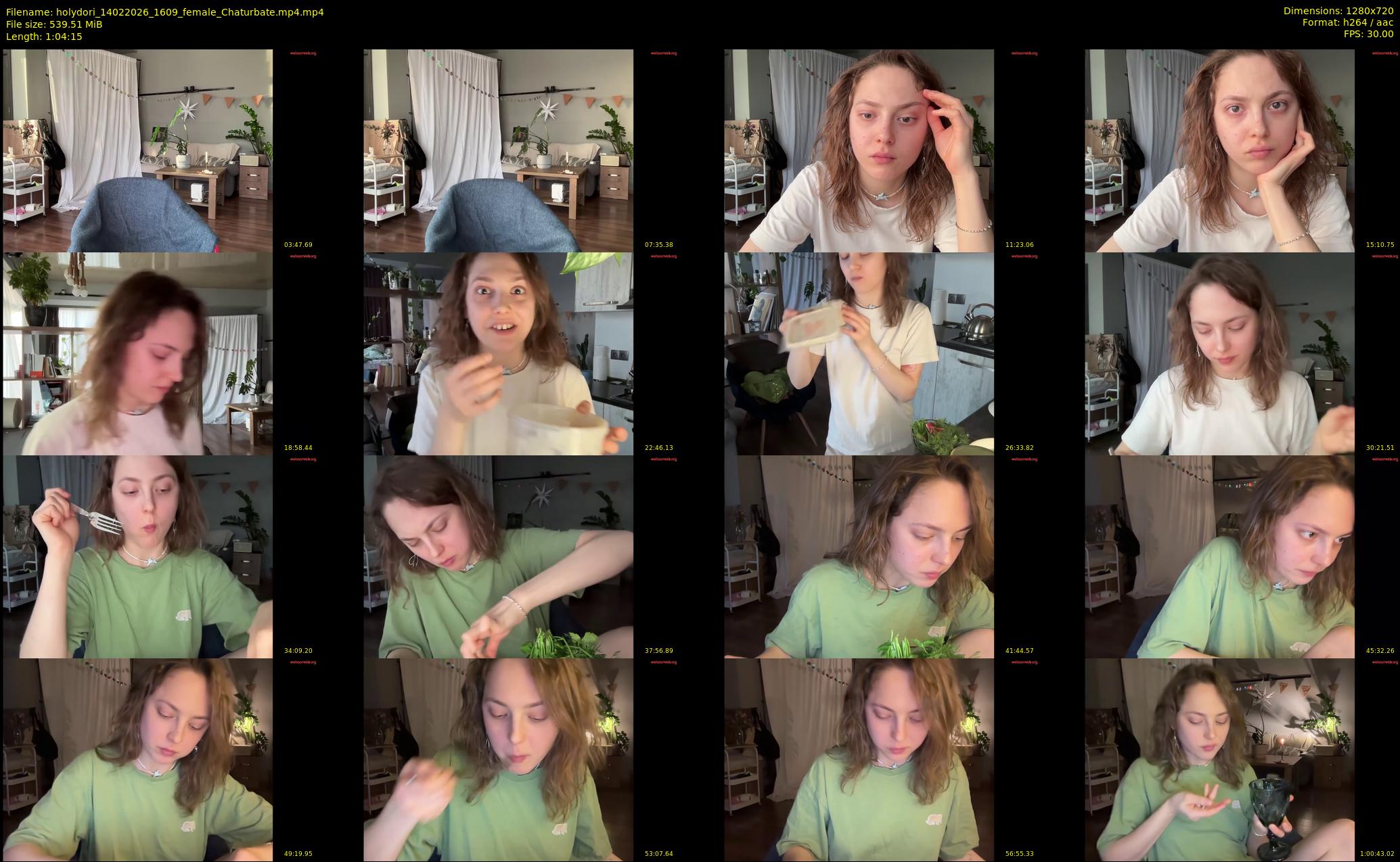 holydori — 65 minute Chaturbate female cam show recording, 720p, Feb 14, 2026