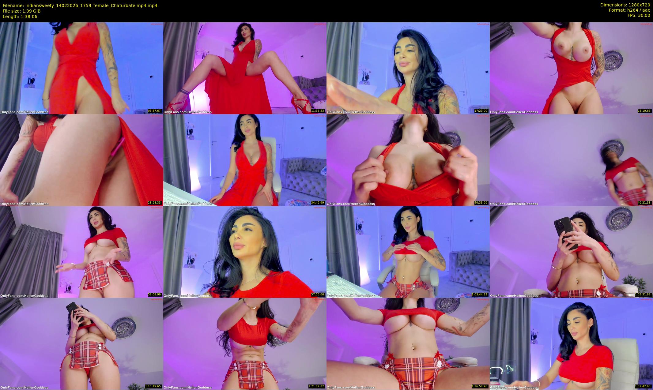 indiansweety — 99 minute Chaturbate female cam show recording, 720p, Feb 14, 2026