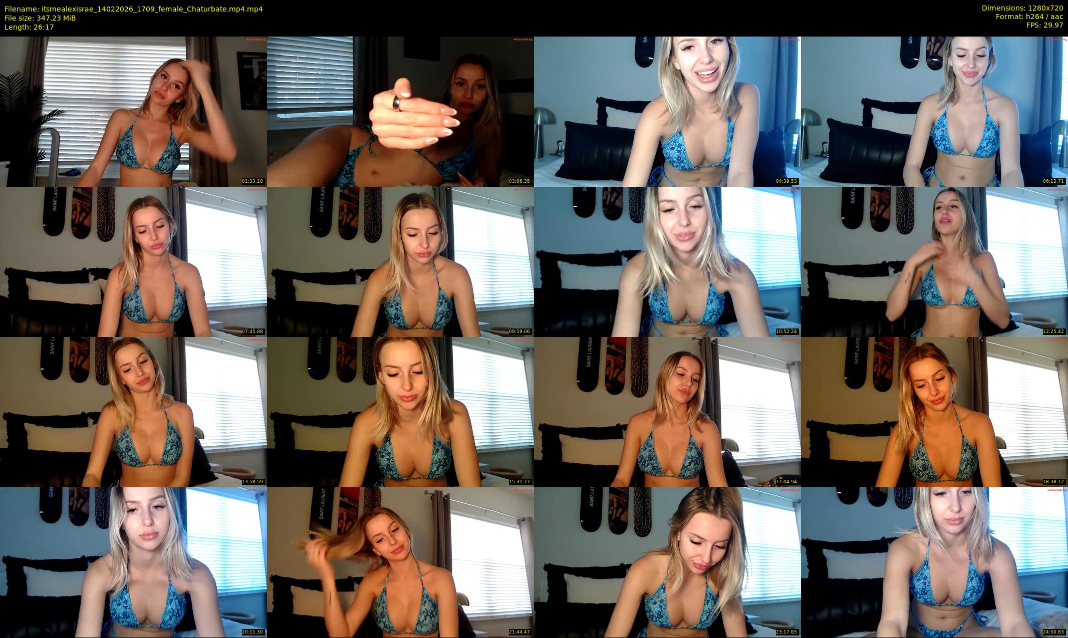 itsmealexisrae — 27 minute Chaturbate female cam show recording, 720p, Feb 14, 2026