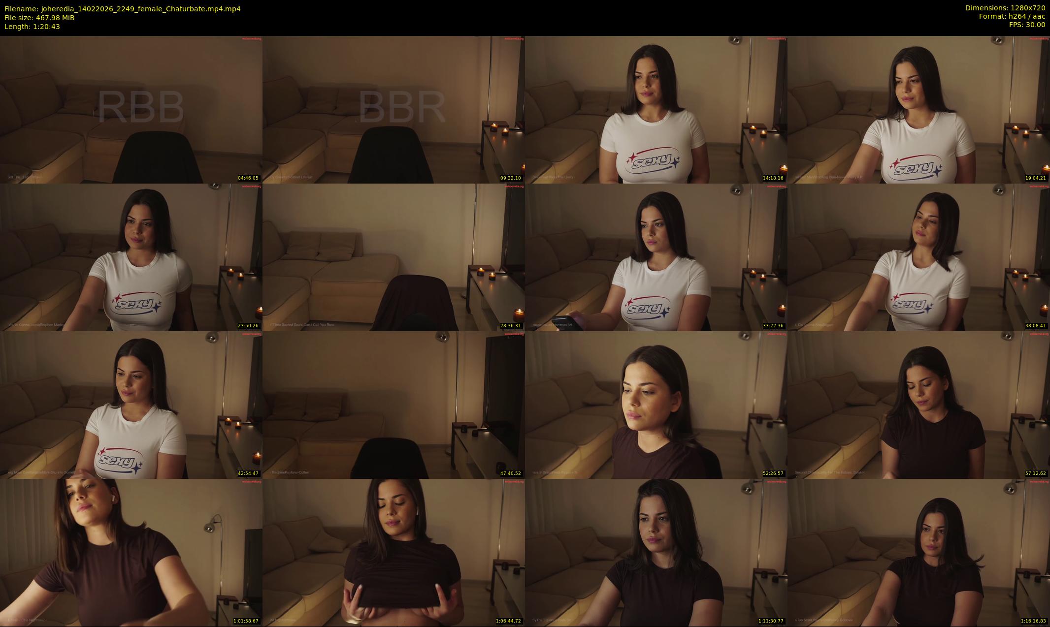 joheredia — 81 minute Chaturbate female cam show recording, 720p, Feb 14, 2026