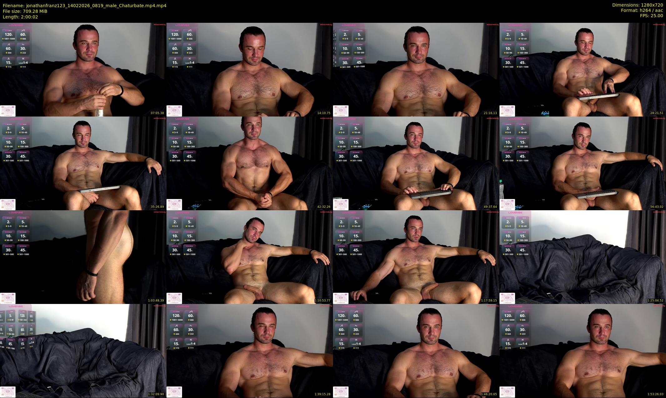 jonathanfranz123 — 121 minute Chaturbate male cam show recording, 720p, Feb 14, 2026