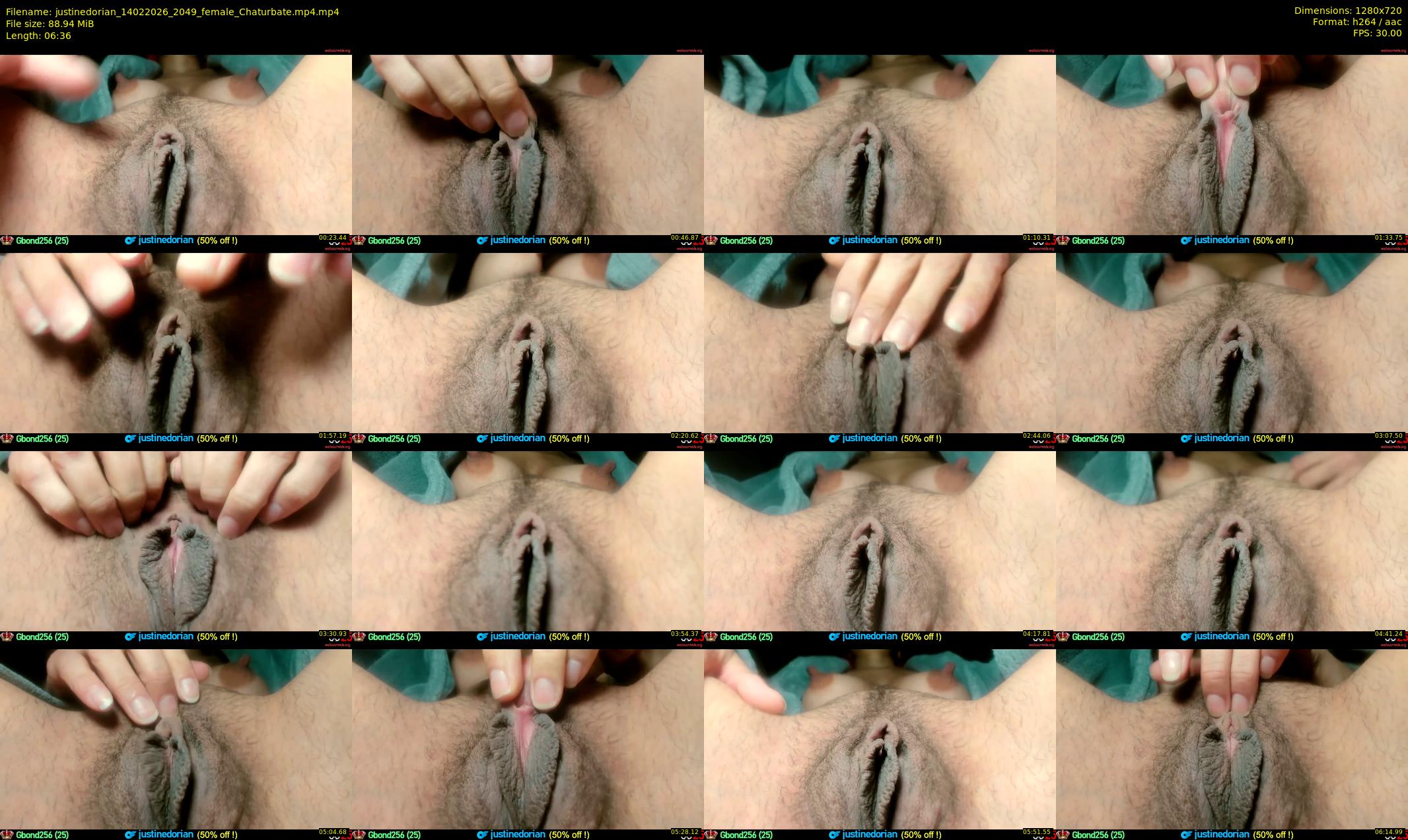 justinedorian — 7 minute Chaturbate female cam show recording, 720p, Feb 14, 2026