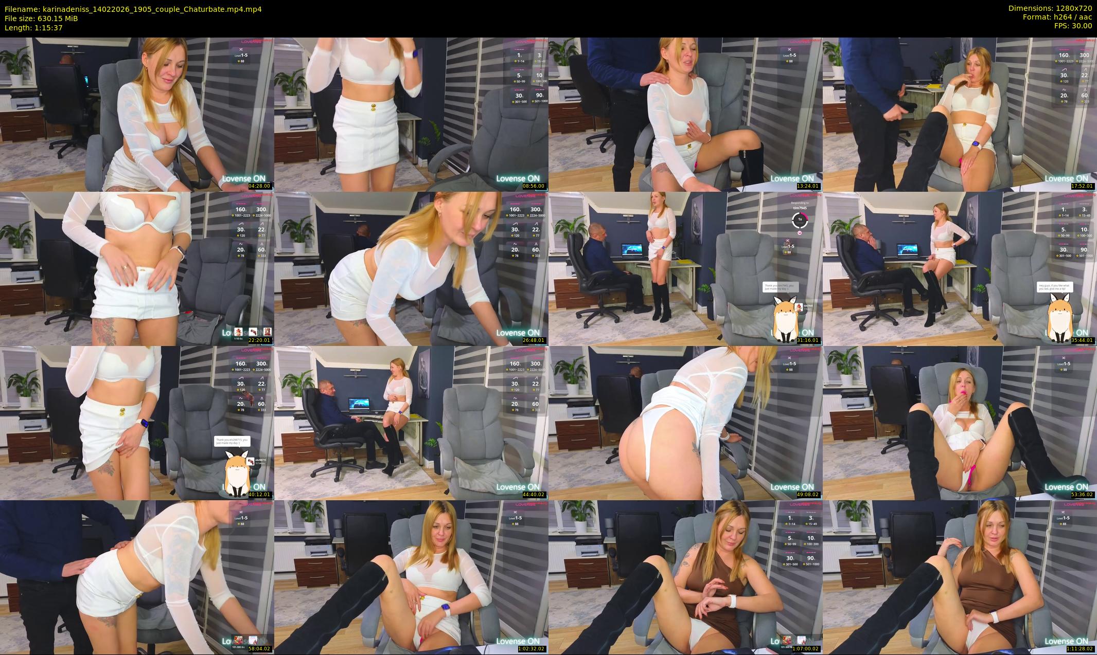 karinadeniss — 76 minute Chaturbate couple cam show recording, 720p, Feb 14, 2026