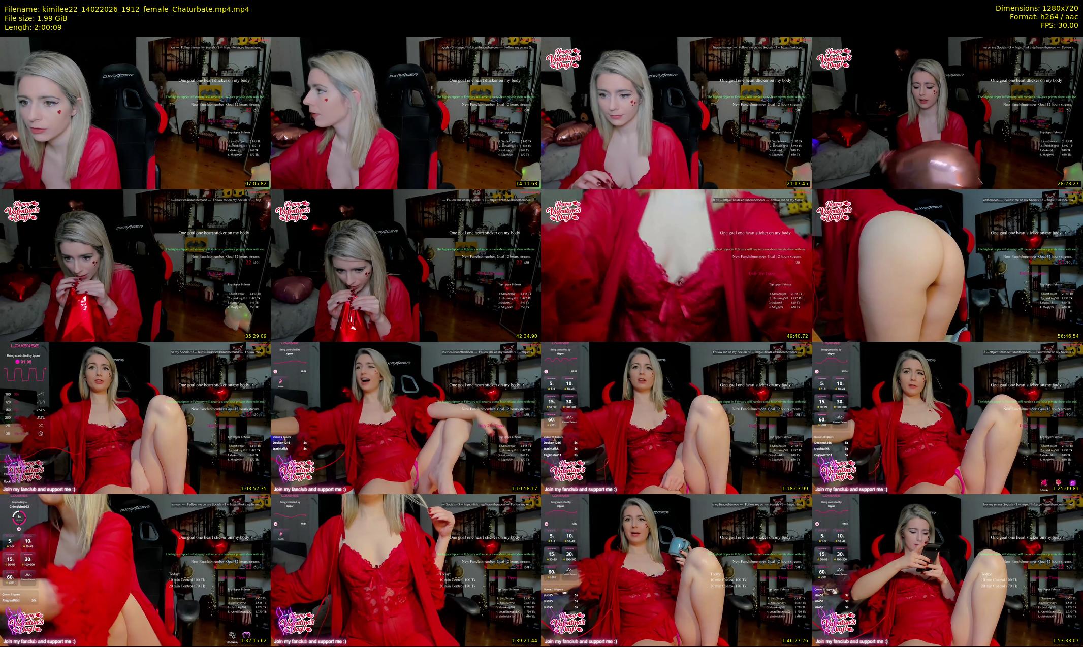 kimilee22 — 121 minute Chaturbate female cam show recording, 720p, Feb 14, 2026