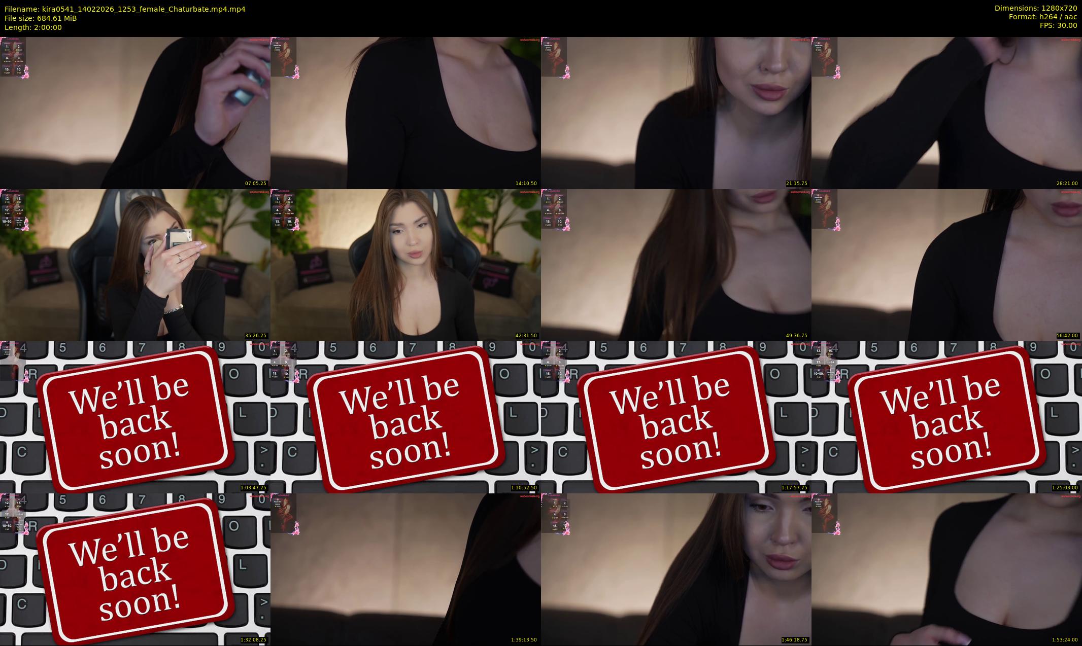 kira0541 — 120 minute Chaturbate couple cam show recording, 720p, Feb 14, 2026