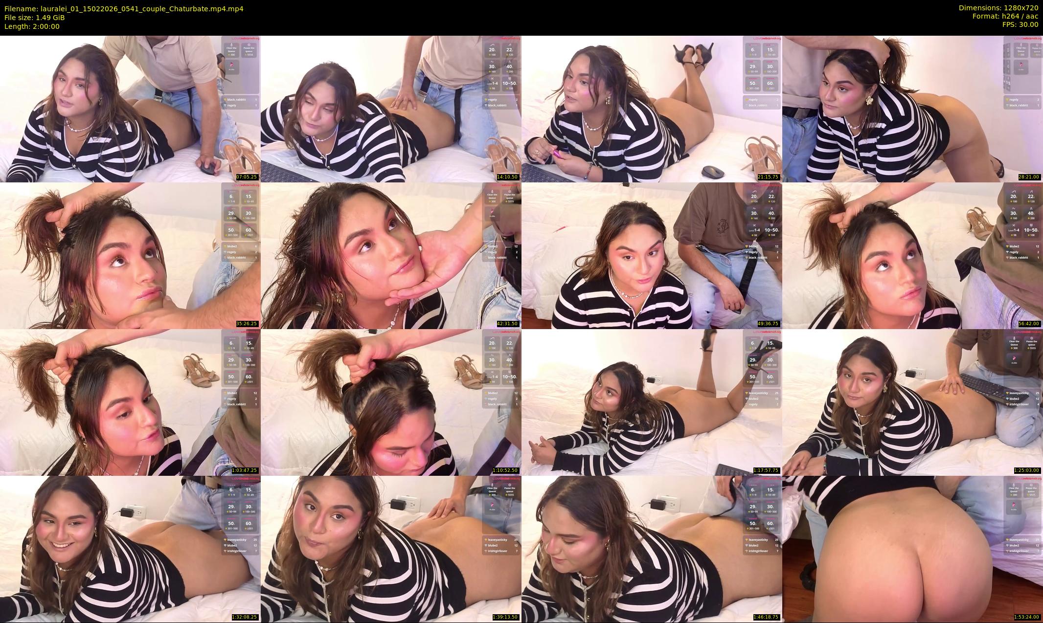 lauralei_01 — 120 minute Chaturbate couple cam show recording, 720p, Feb 15, 2026