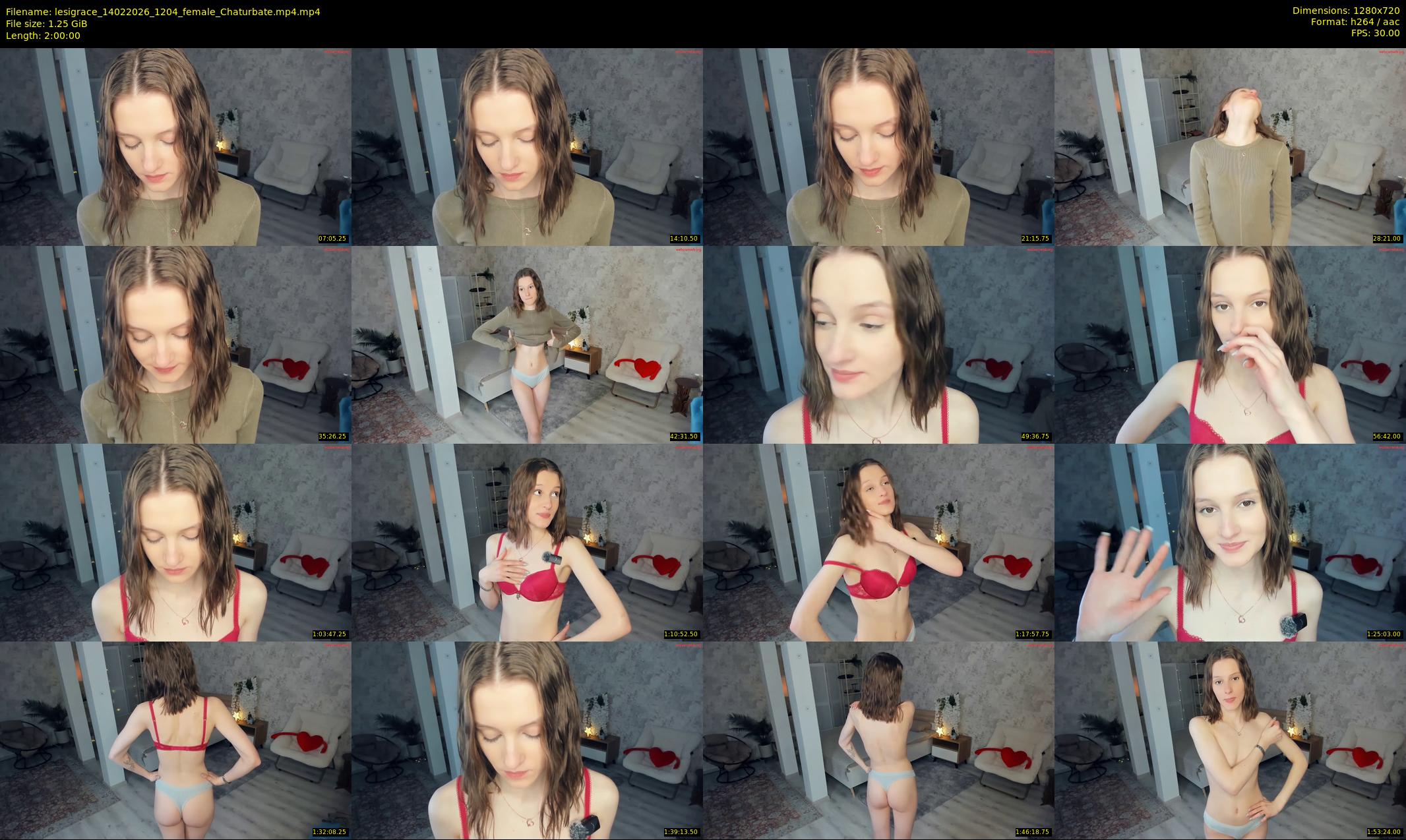lesigrace — 120 minute Chaturbate female cam show recording, 720p, Feb 14, 2026
