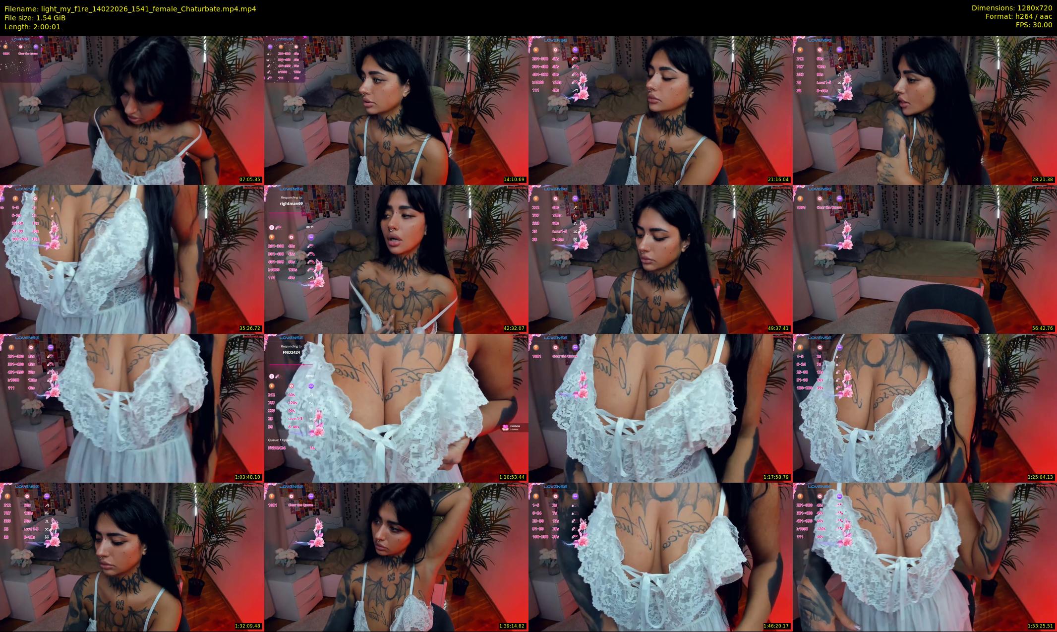 light_my_f1re — 121 minute Chaturbate female cam show recording, 720p, Feb 14, 2026