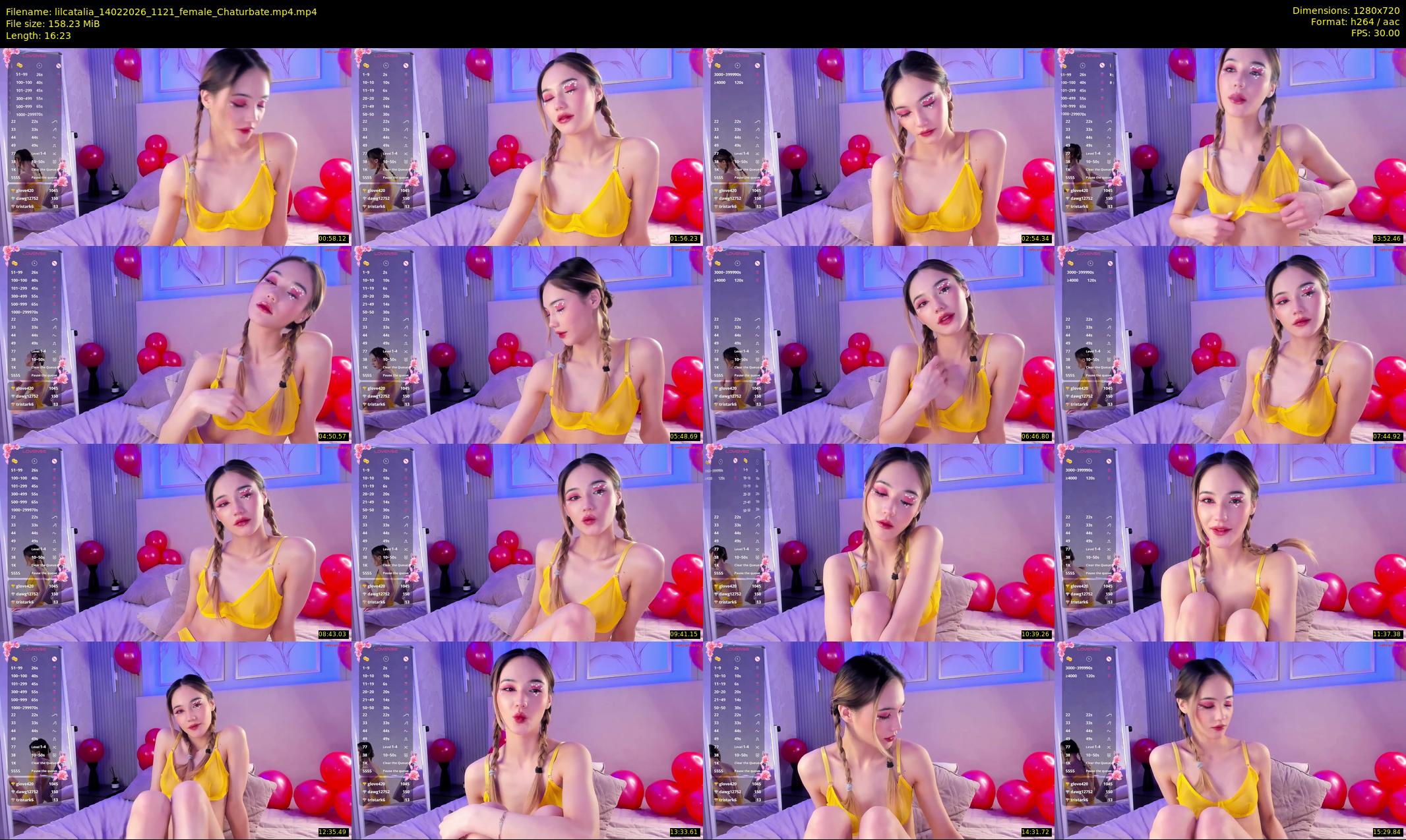lilcatalia — 17 minute Chaturbate female cam show recording, 720p, Feb 14, 2026