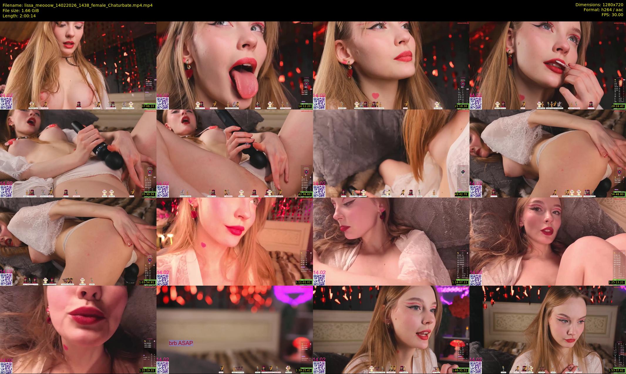 lissa_meooow — 121 minute Chaturbate female cam show recording, 720p, Feb 14, 2026