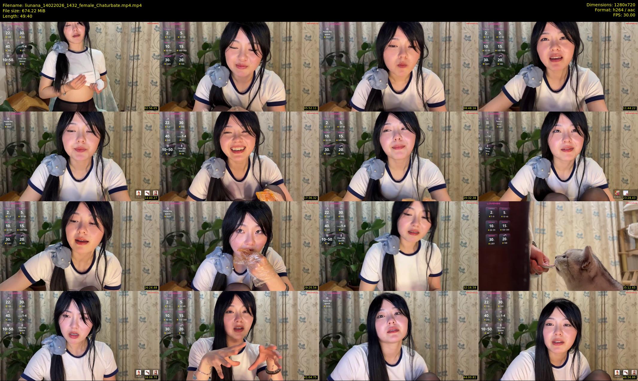 liunana — 50 minute Chaturbate female cam show recording, 720p, Feb 14, 2026