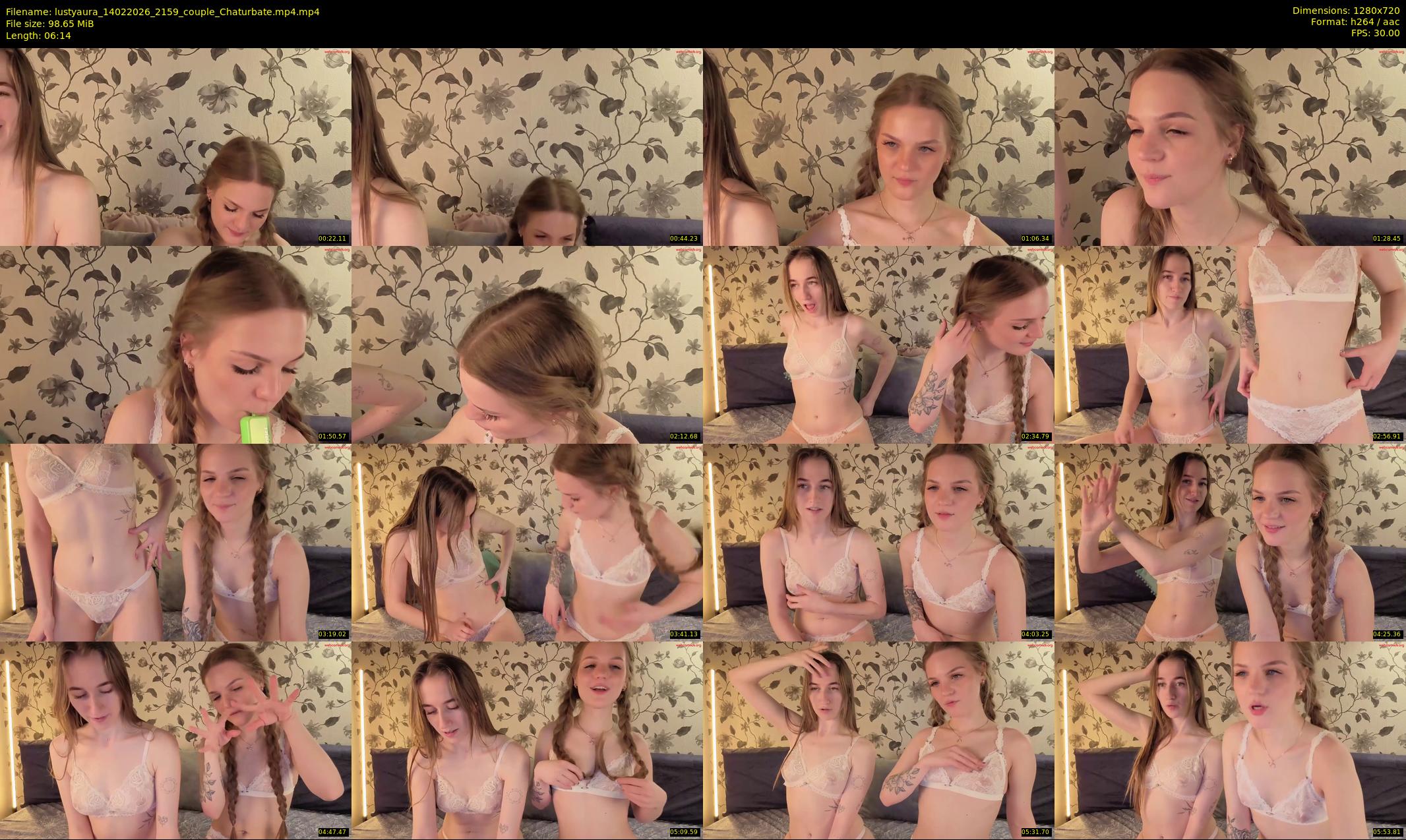 lustyaura — 7 minute Chaturbate couple cam show recording, 720p, Feb 14, 2026