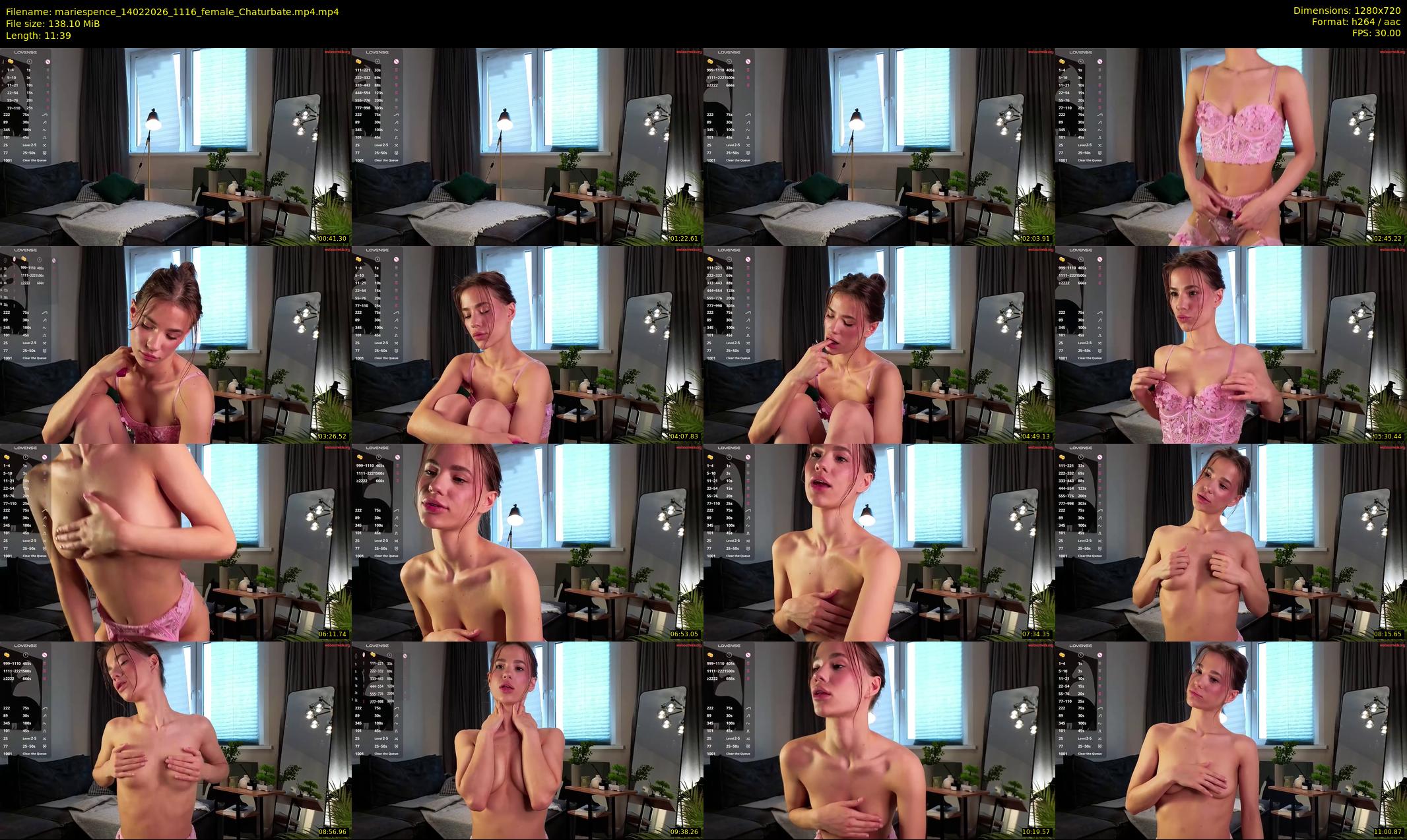 mariespence — 12 minute Chaturbate female cam show recording, 720p, Feb 14, 2026