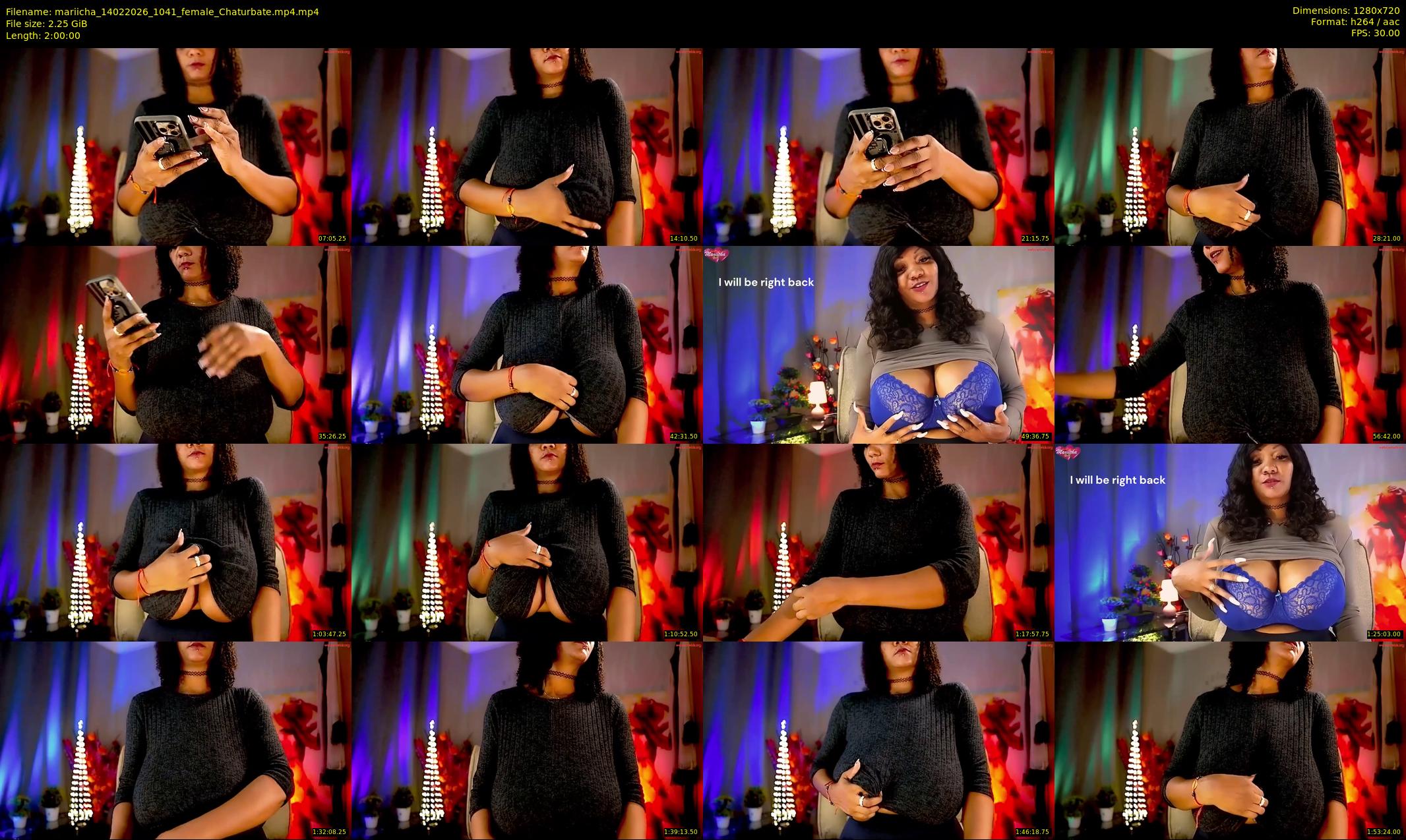 mariicha — 120 minute Chaturbate female cam show recording, 720p, Feb 14, 2026