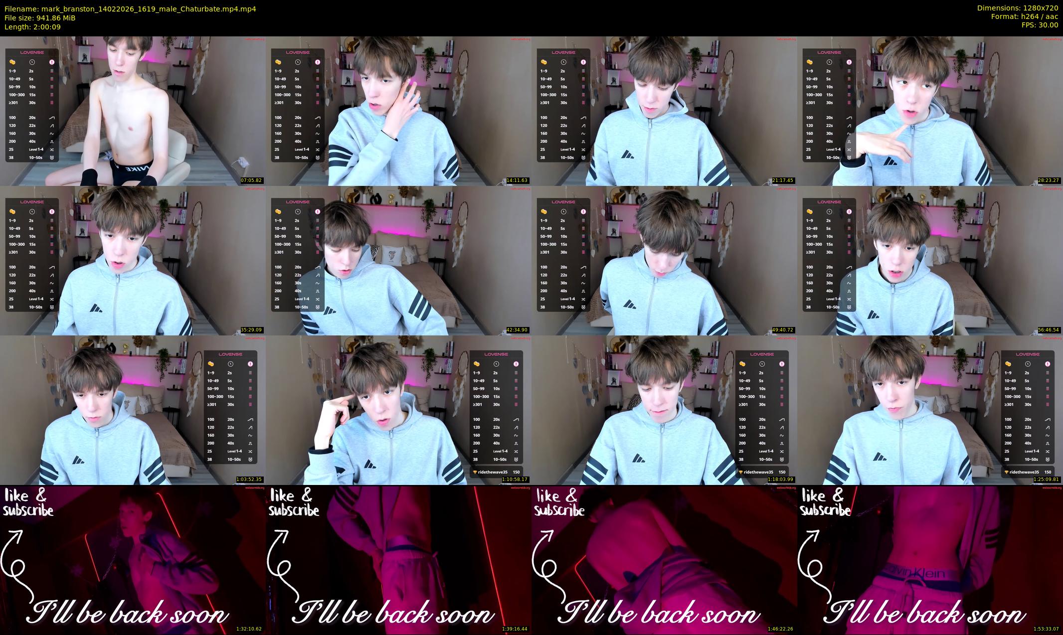 mark_branston — 121 minute Chaturbate male cam show recording, 720p, Feb 14, 2026