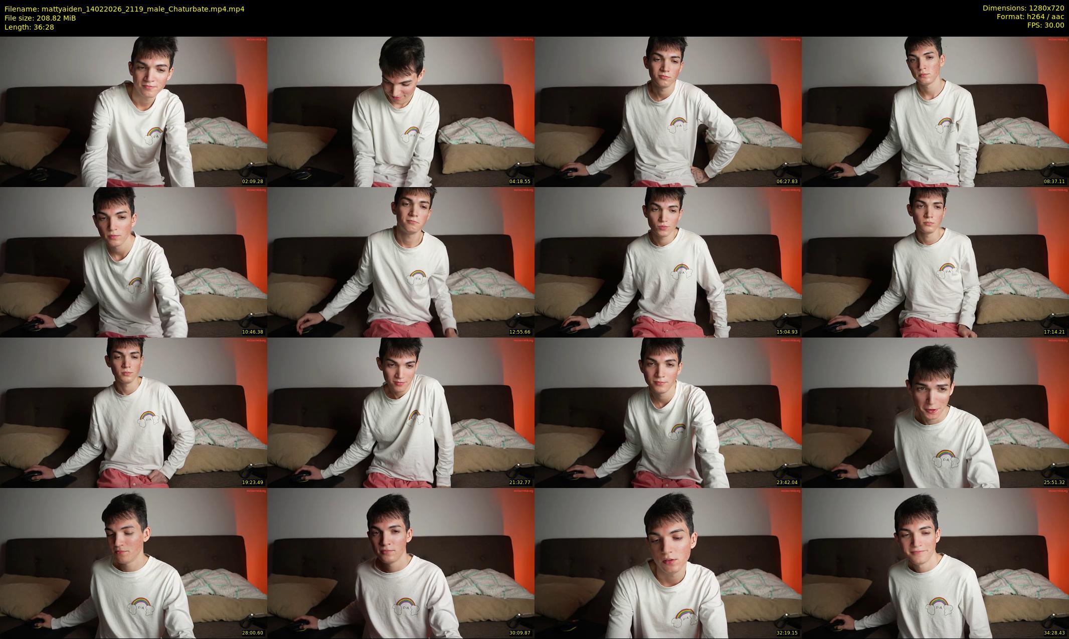 mattyaiden — 37 minute Chaturbate male cam show recording, 720p, Feb 14, 2026