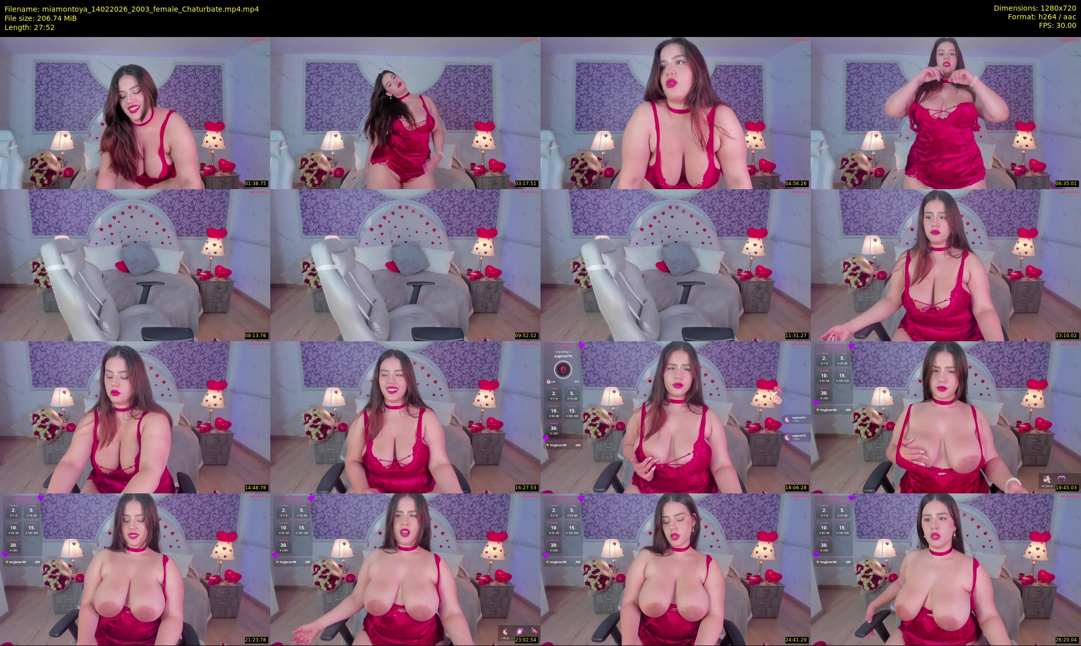 miamontoya — 28 minute Chaturbate female cam show recording, 720p, Feb 14, 2026