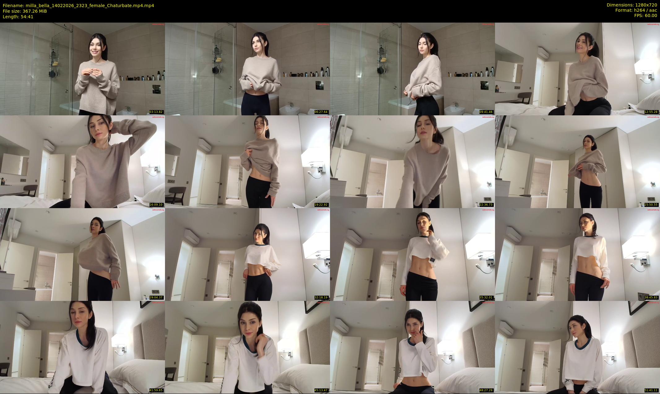 milla_bella — 55 minute Chaturbate female cam show recording, 720p, Feb 14, 2026