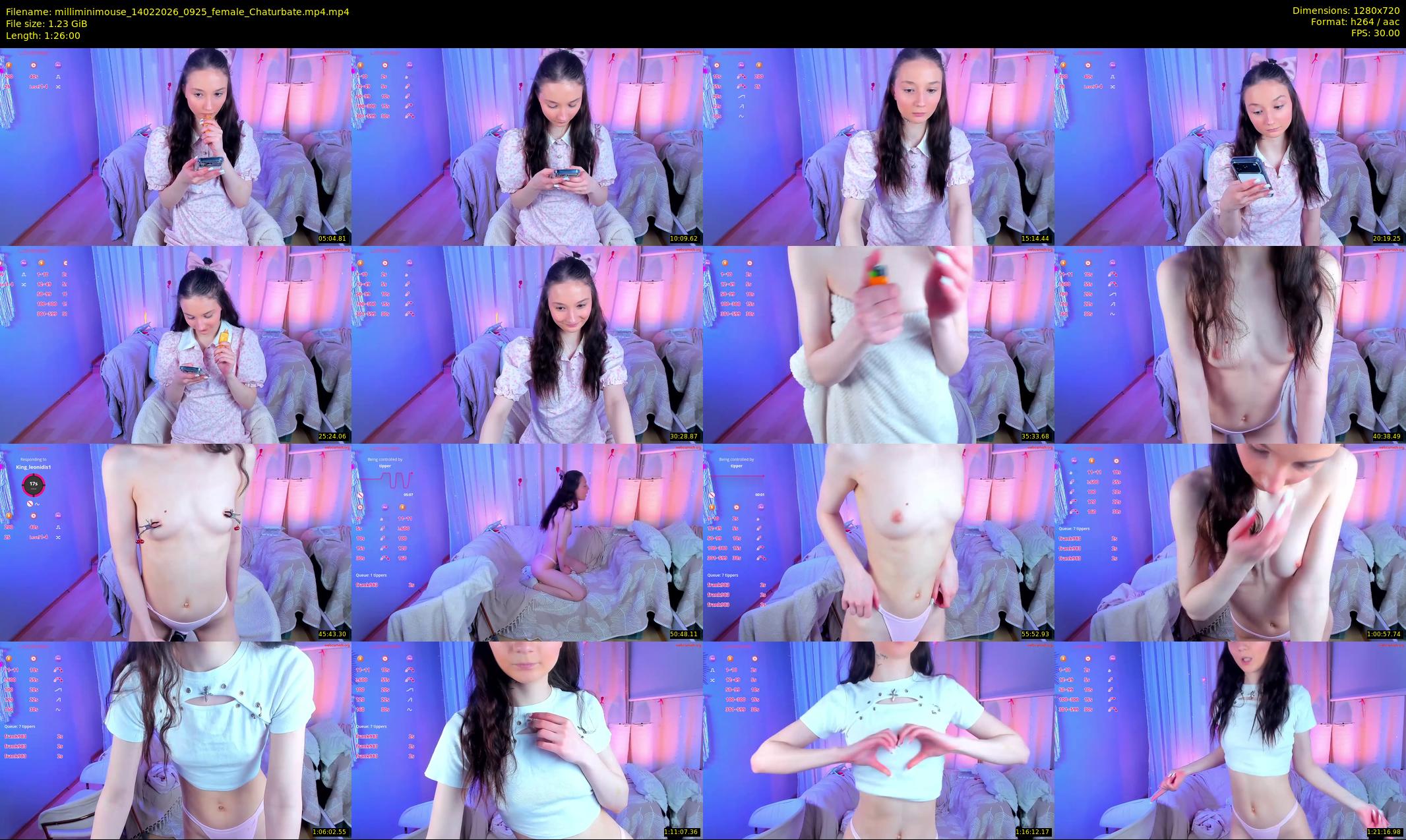 milliminimouse — 86 minute Chaturbate female cam show recording, 720p, Feb 14, 2026