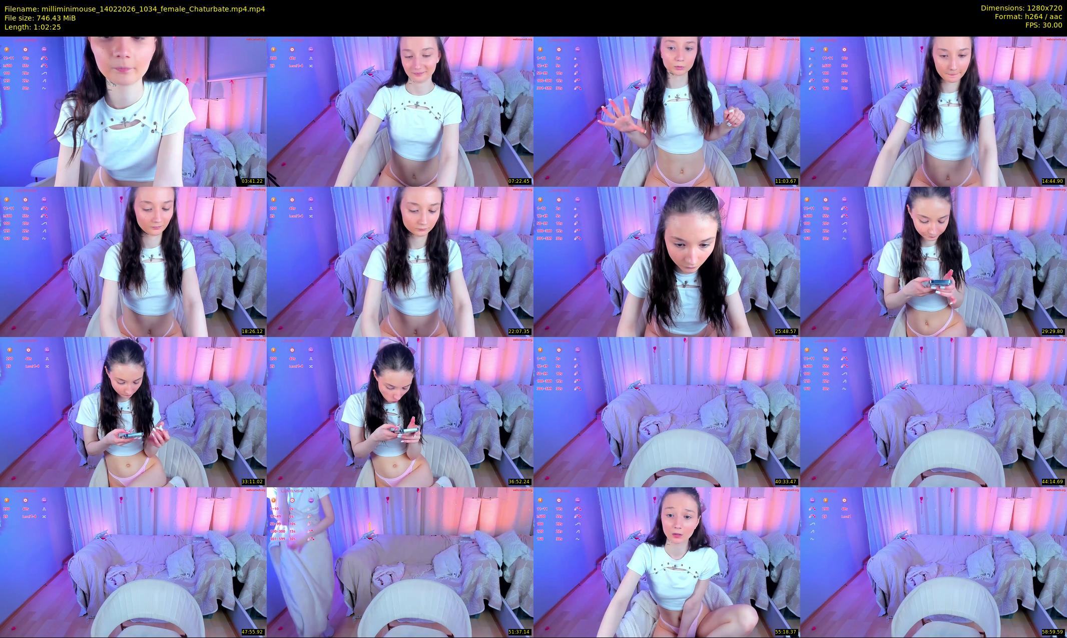 milliminimouse — 63 minute Chaturbate female cam show recording, 720p, Feb 14, 2026