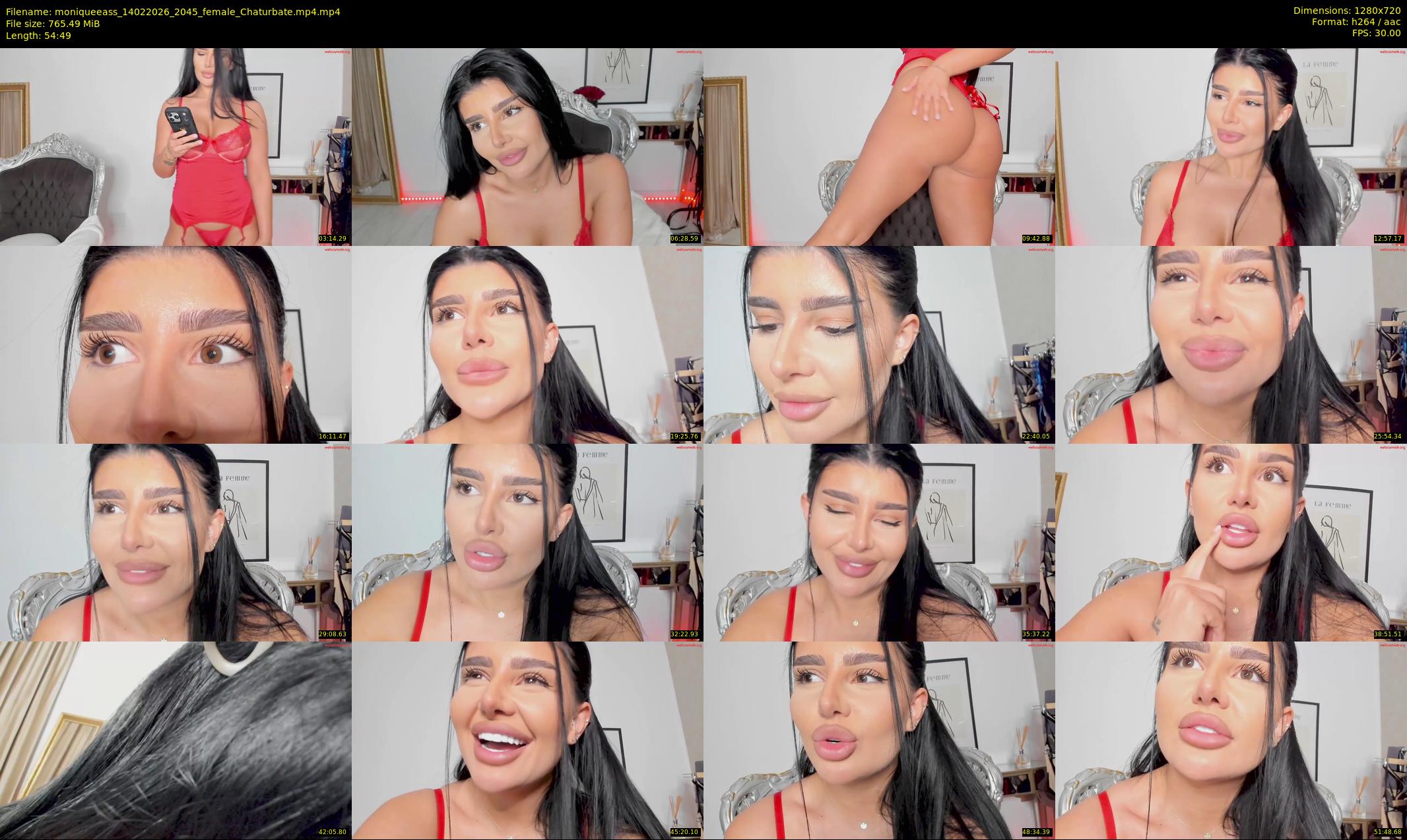 moniqueeass — 55 minute Chaturbate female cam show recording, 720p, Feb 14, 2026