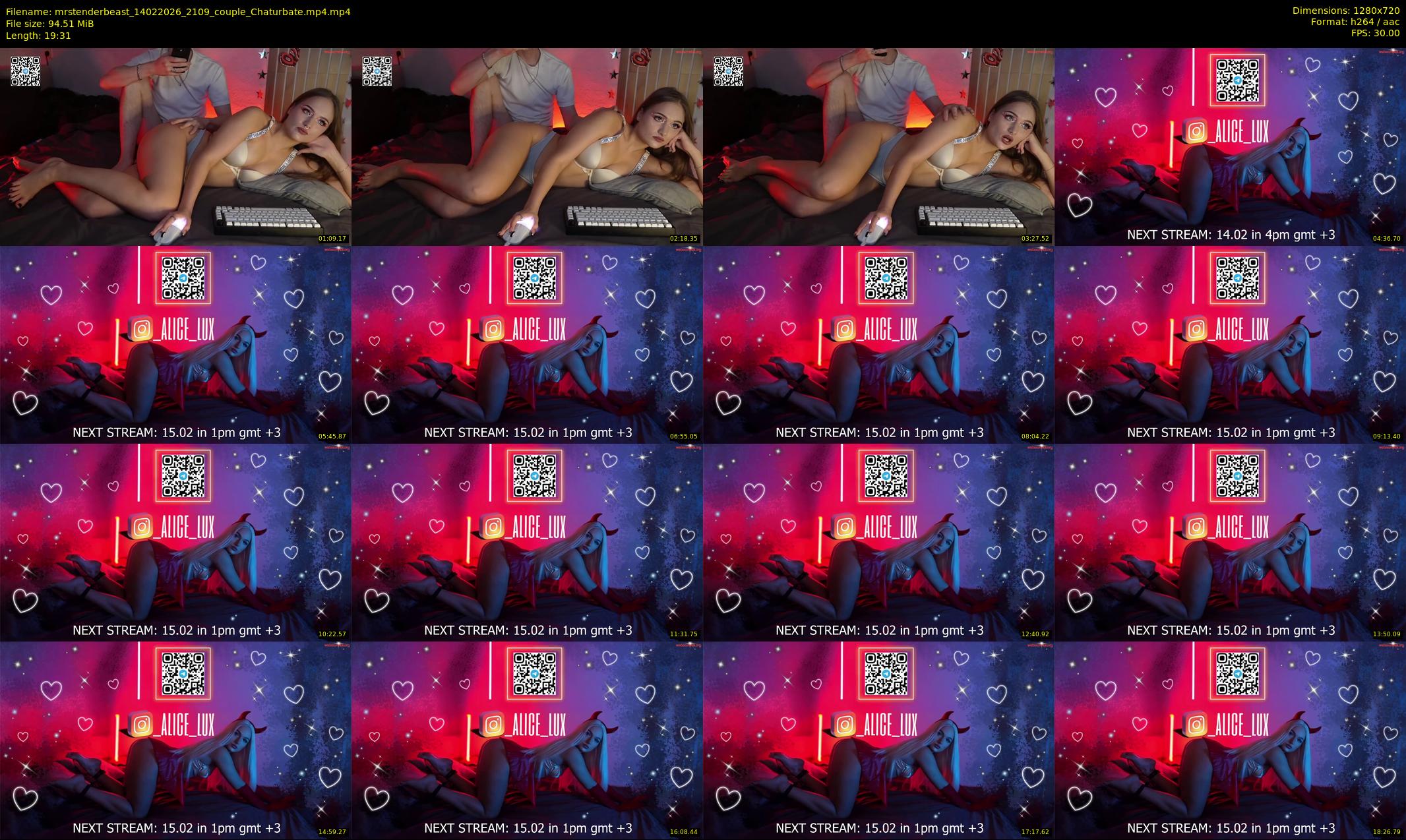mrstenderbeast — 20 minute Chaturbate couple cam show recording, 720p, Feb 14, 2026