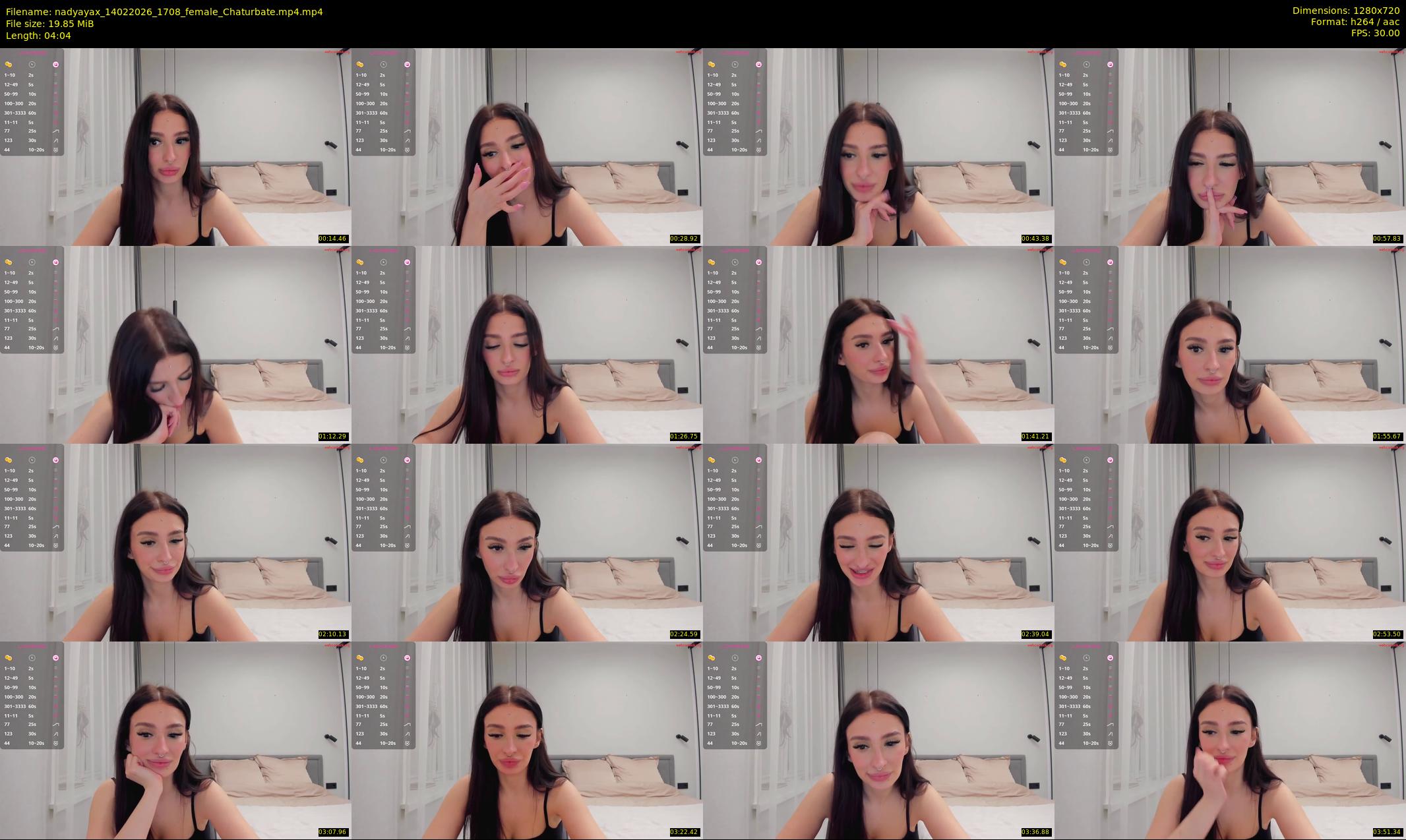nadyayax — 5 minute Chaturbate female cam show recording, 720p, Feb 14, 2026