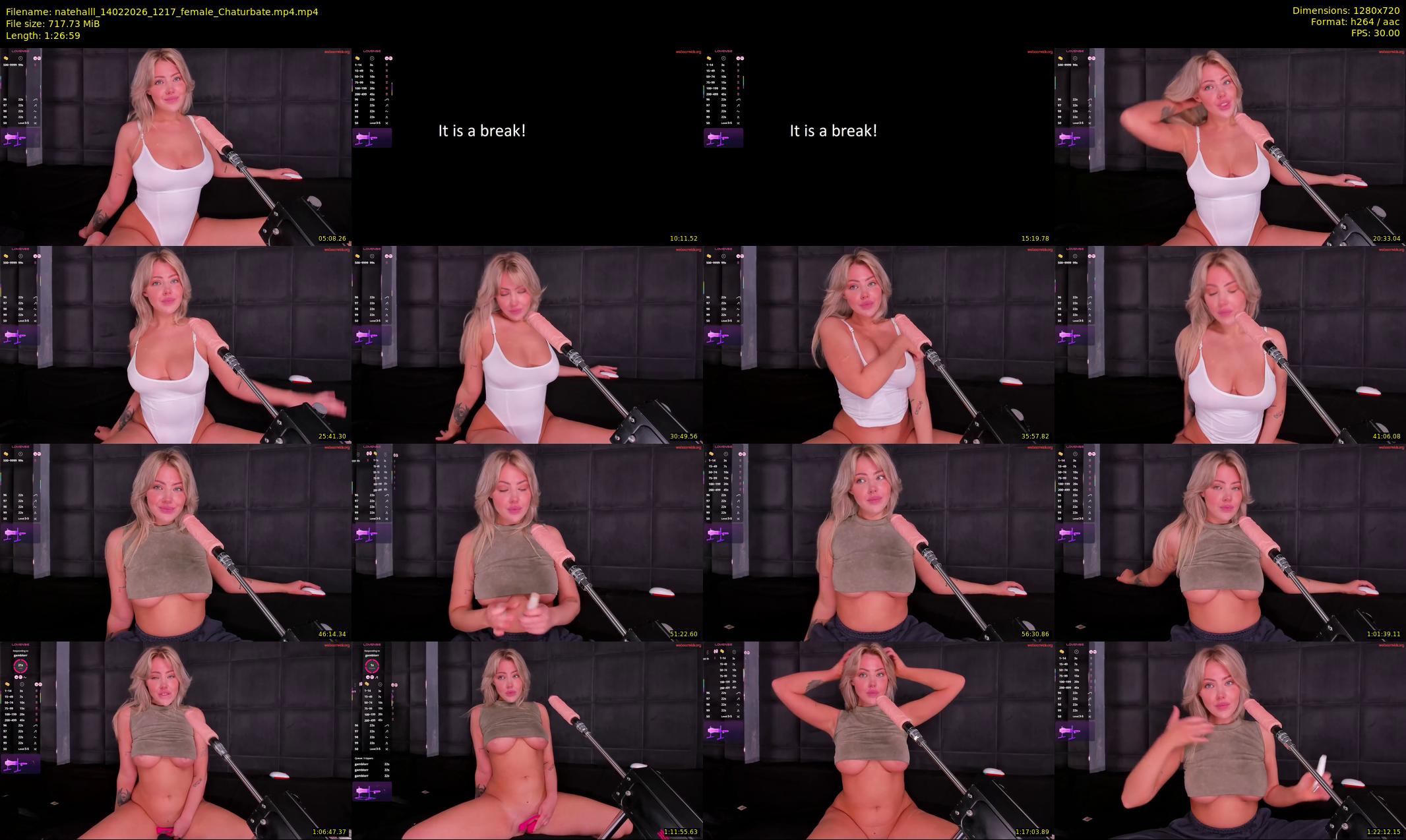 natehalll — 87 minute Chaturbate female cam show recording, 720p, Feb 14, 2026