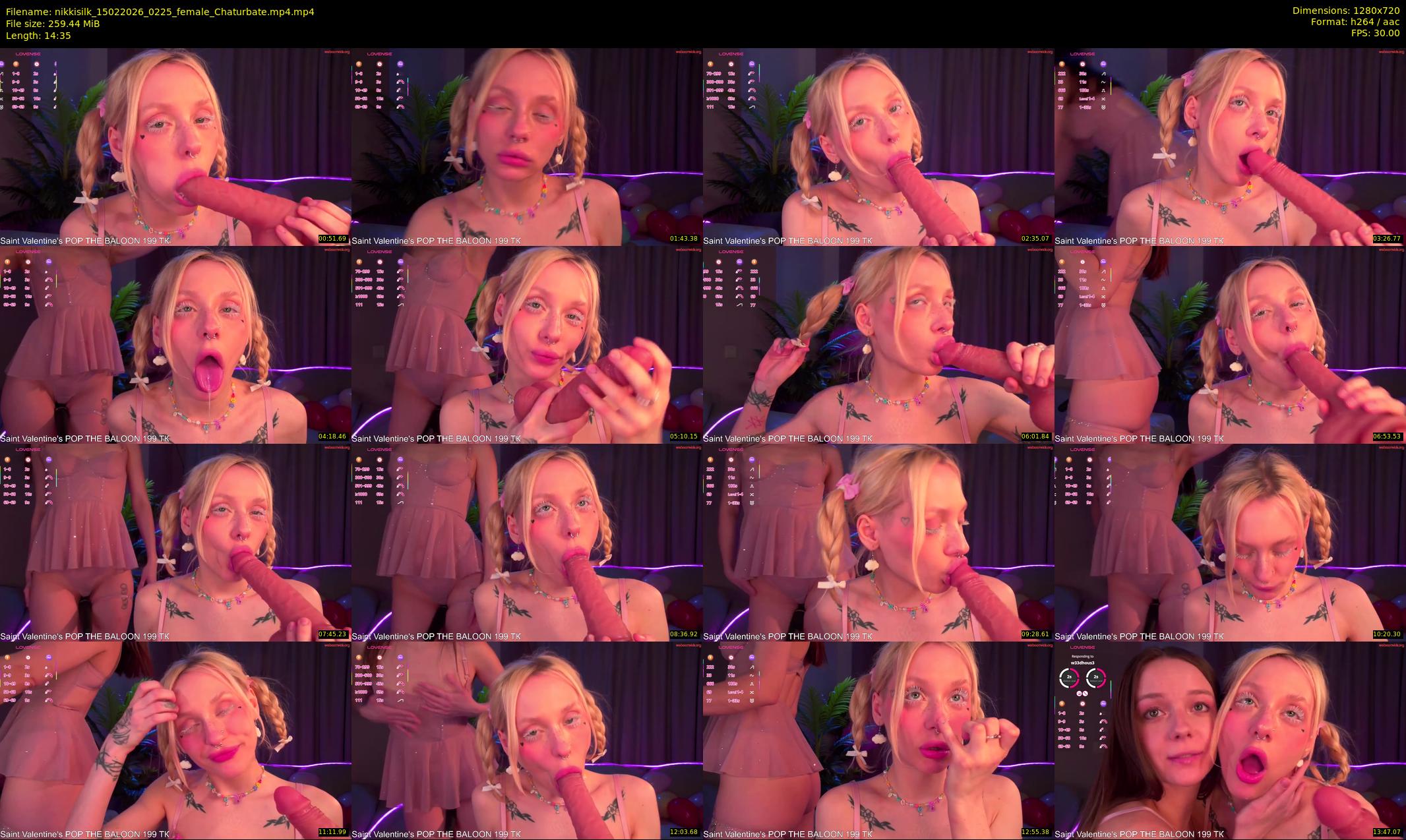 nikkisilk — 15 minute Chaturbate female cam show recording, 720p, Feb 15, 2026
