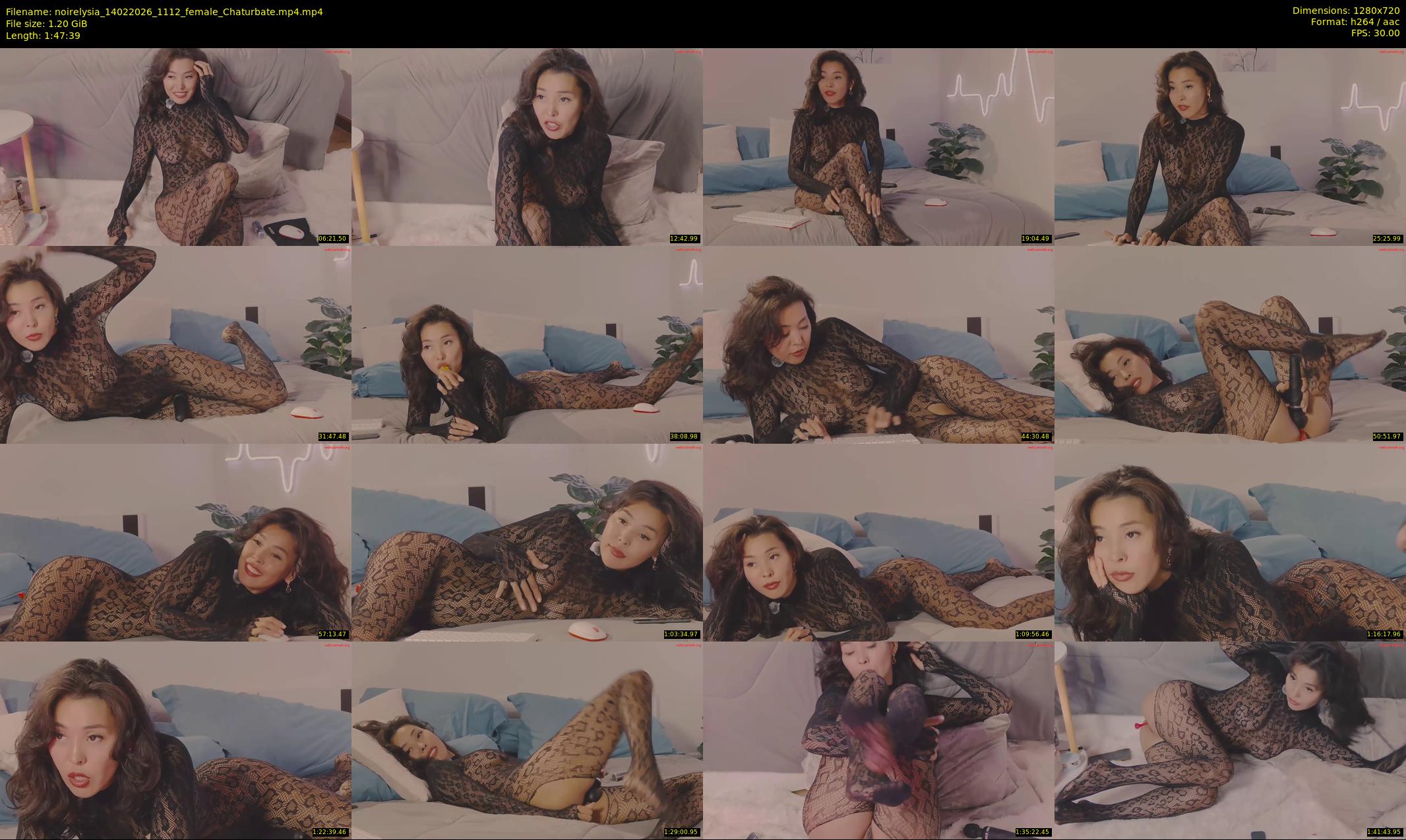 noirelysia — 108 minute Chaturbate female cam show recording, 720p, Feb 14, 2026