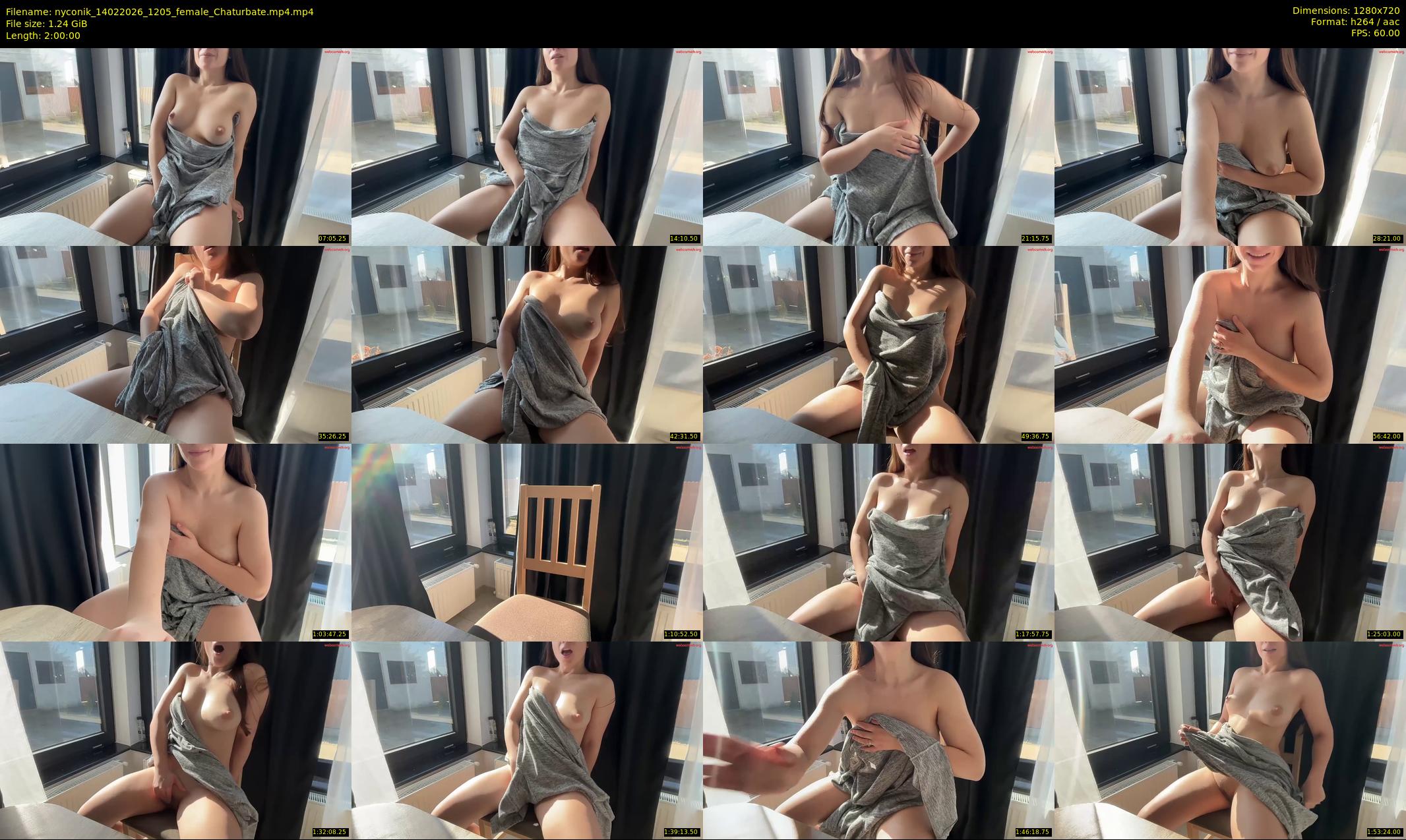 nyconik — 120 minute Chaturbate female cam show recording, 720p, Feb 14, 2026