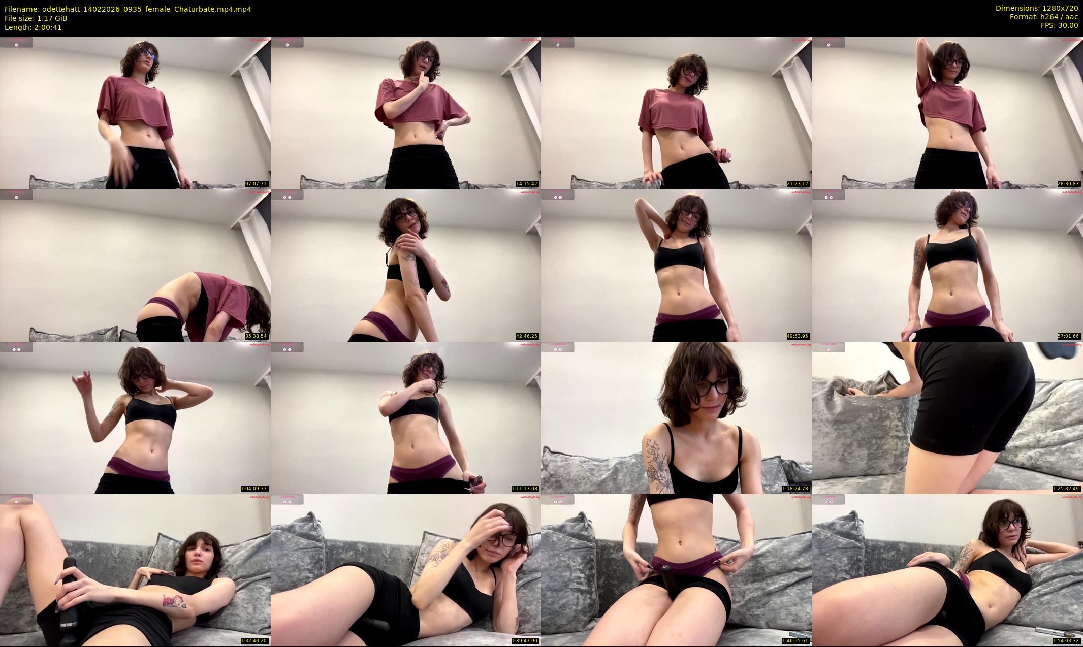 odettehatt — 121 minute Chaturbate female cam show recording, 720p, Feb 14, 2026