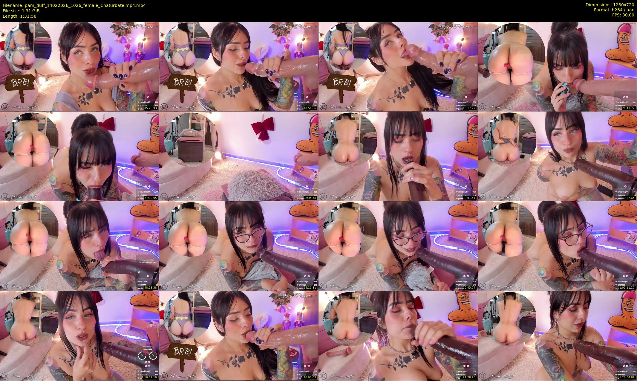 pam_duff — 92 minute Chaturbate female cam show recording, 720p, Feb 14, 2026