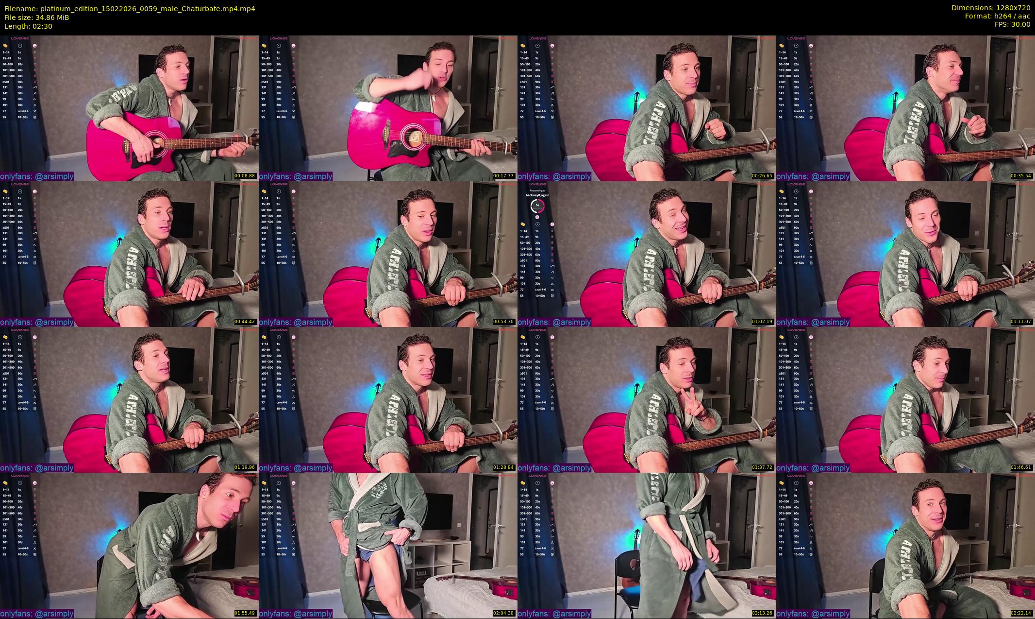 platinum_edition — 3 minute Chaturbate male cam show recording, 720p, Feb 15, 2026